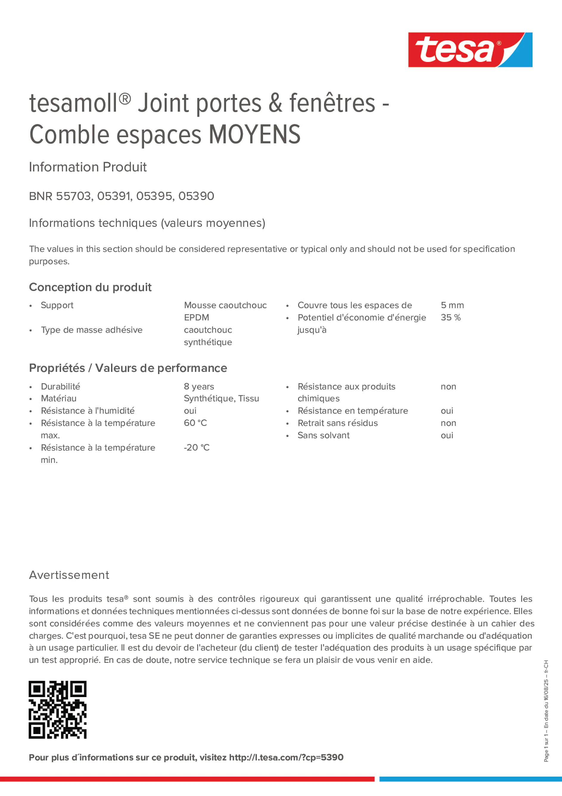 Product information_tesamoll® 5366_de-CH_fr-CH