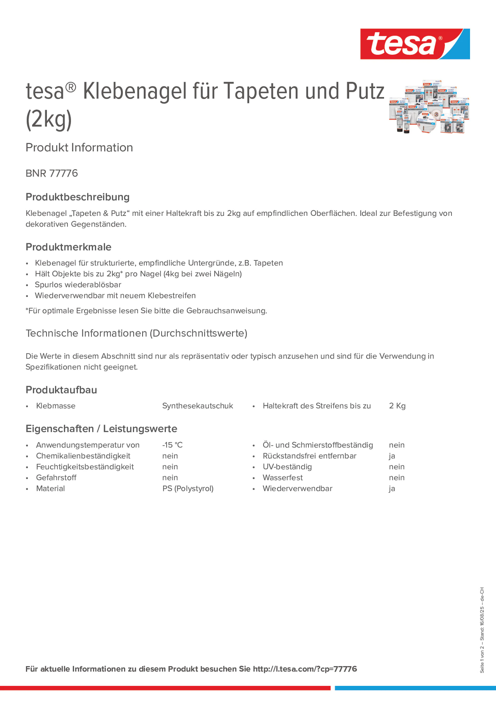 Product information_tesa® 77776_de-CH_fr-CH
