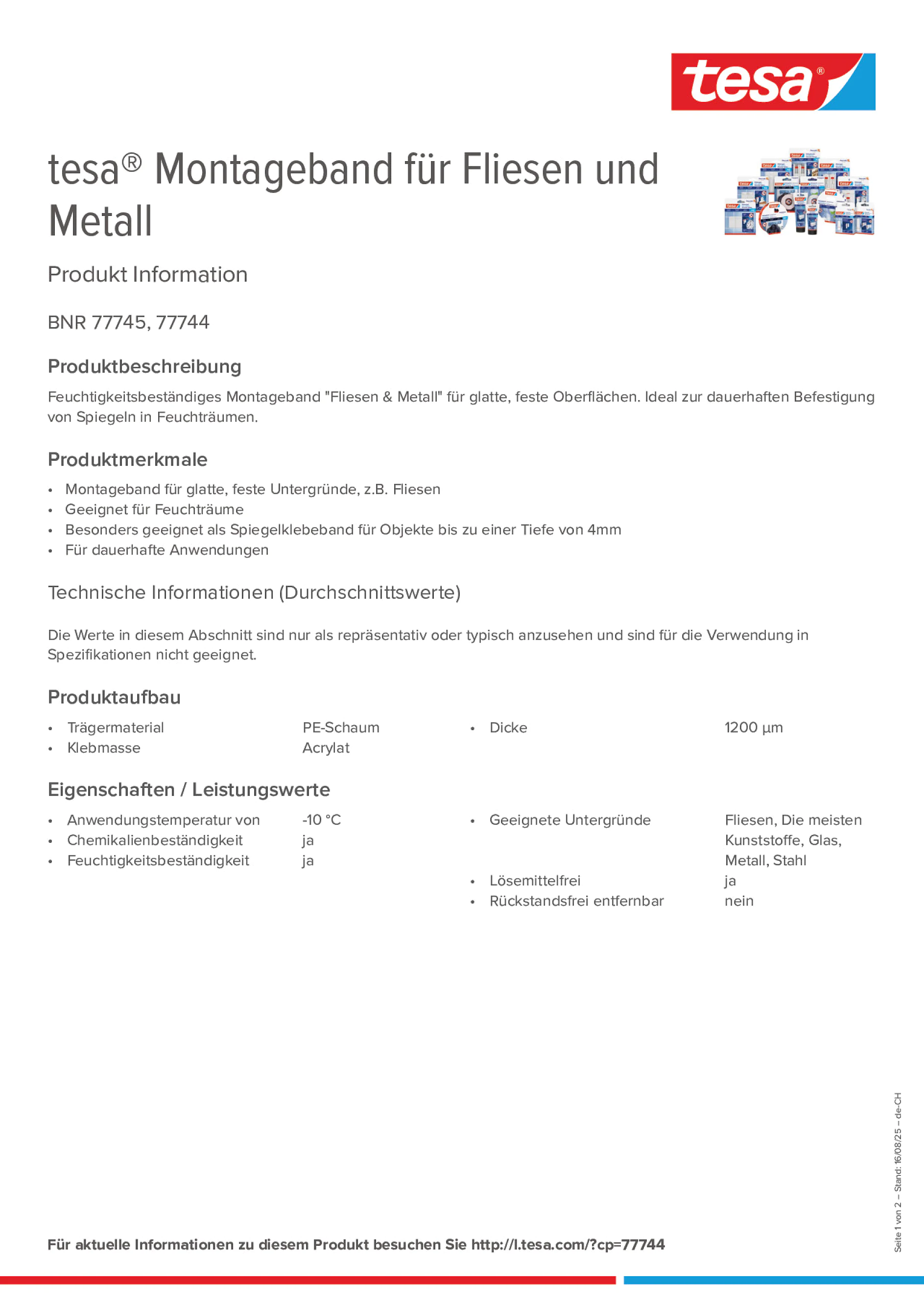 Product information_tesa® 77744_de-CH_fr-CH