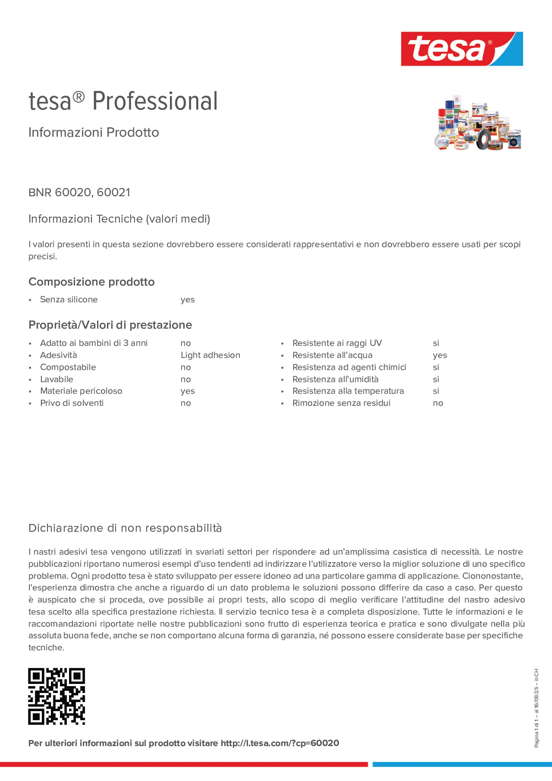 Product information_tesa® Professional 60020 / 60021_de-CH_fr-CH