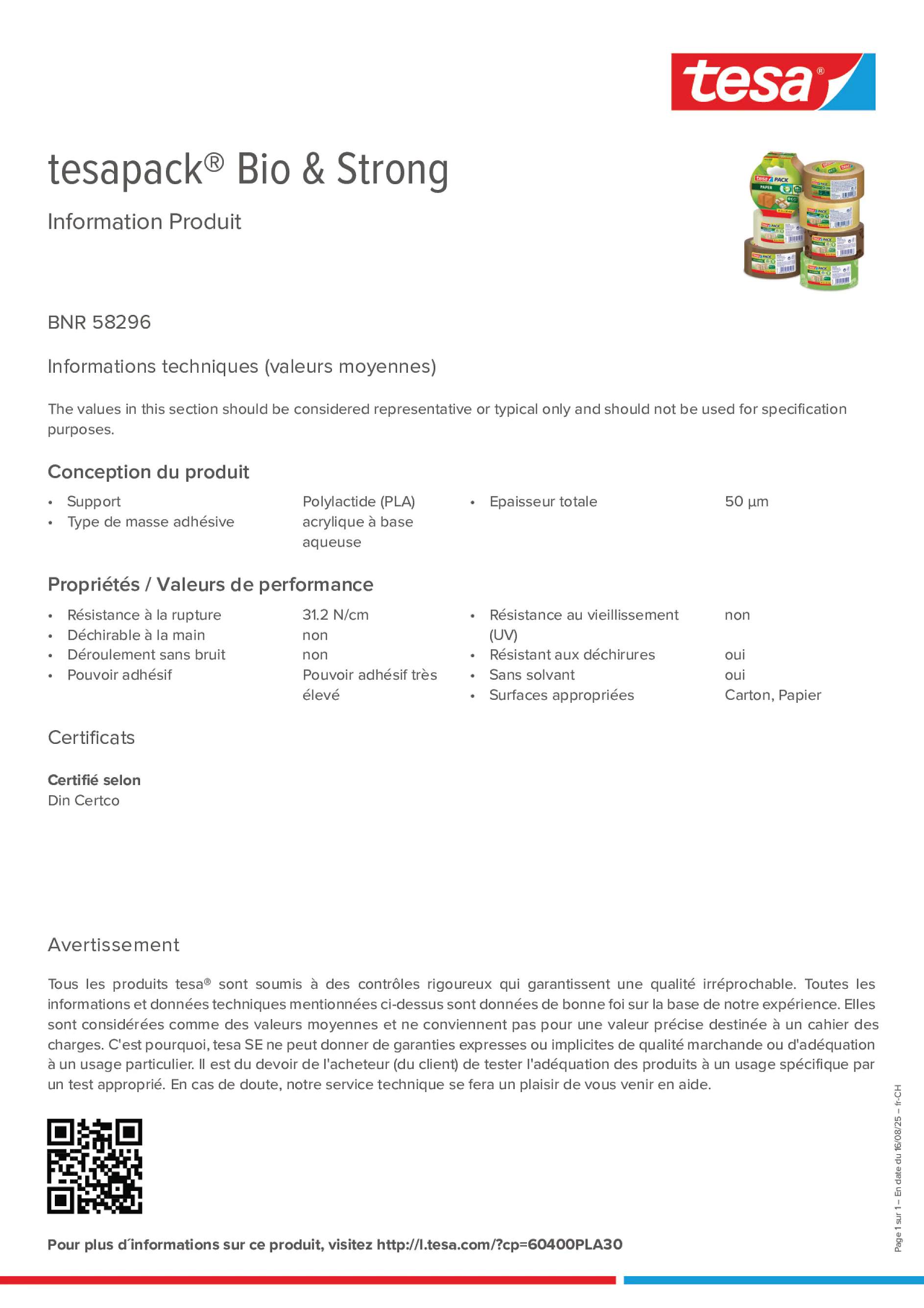 Product information_tesapack® 58296_de-CH_fr-CH