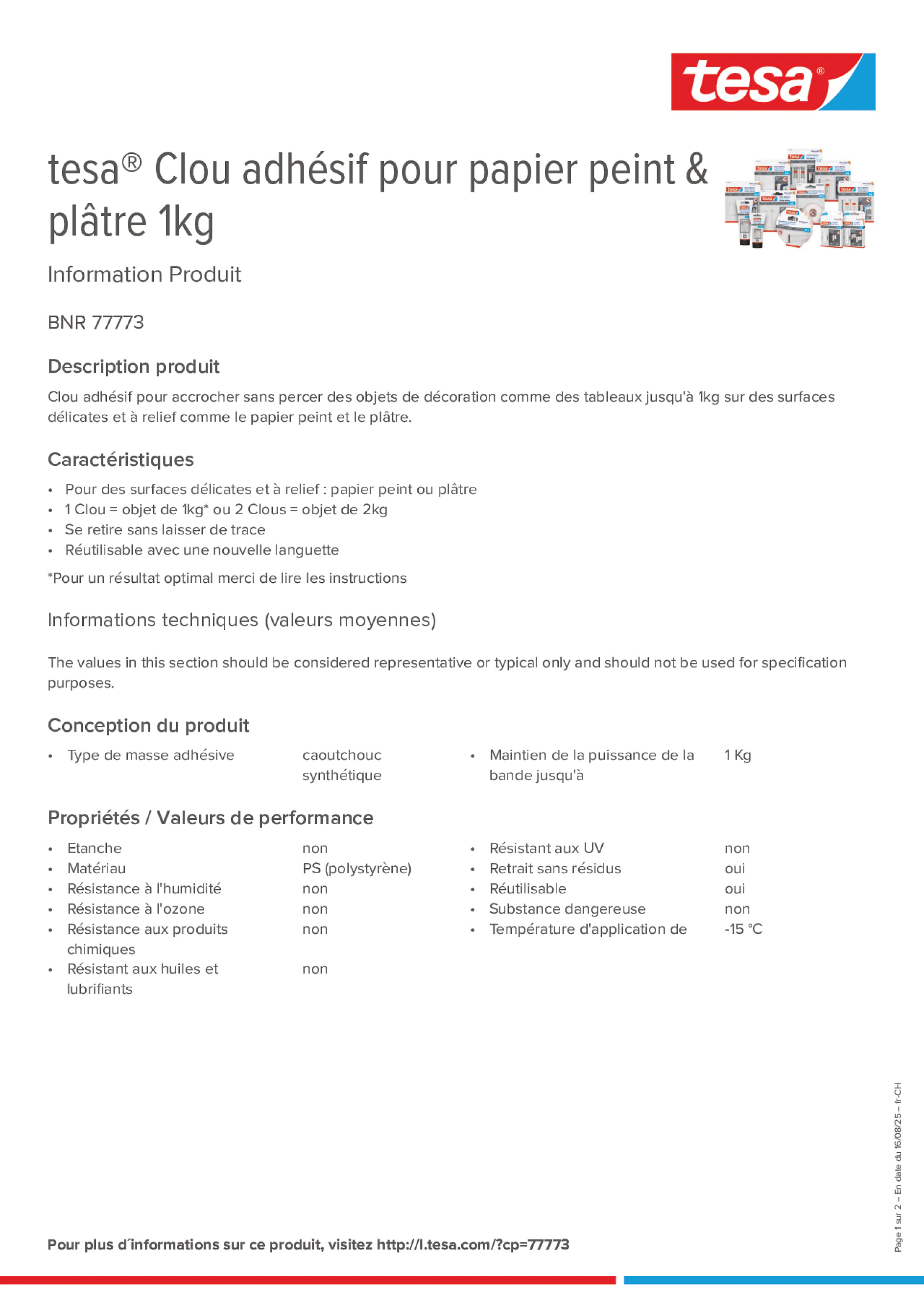 Product information_tesa® 77773_de-CH_fr-CH