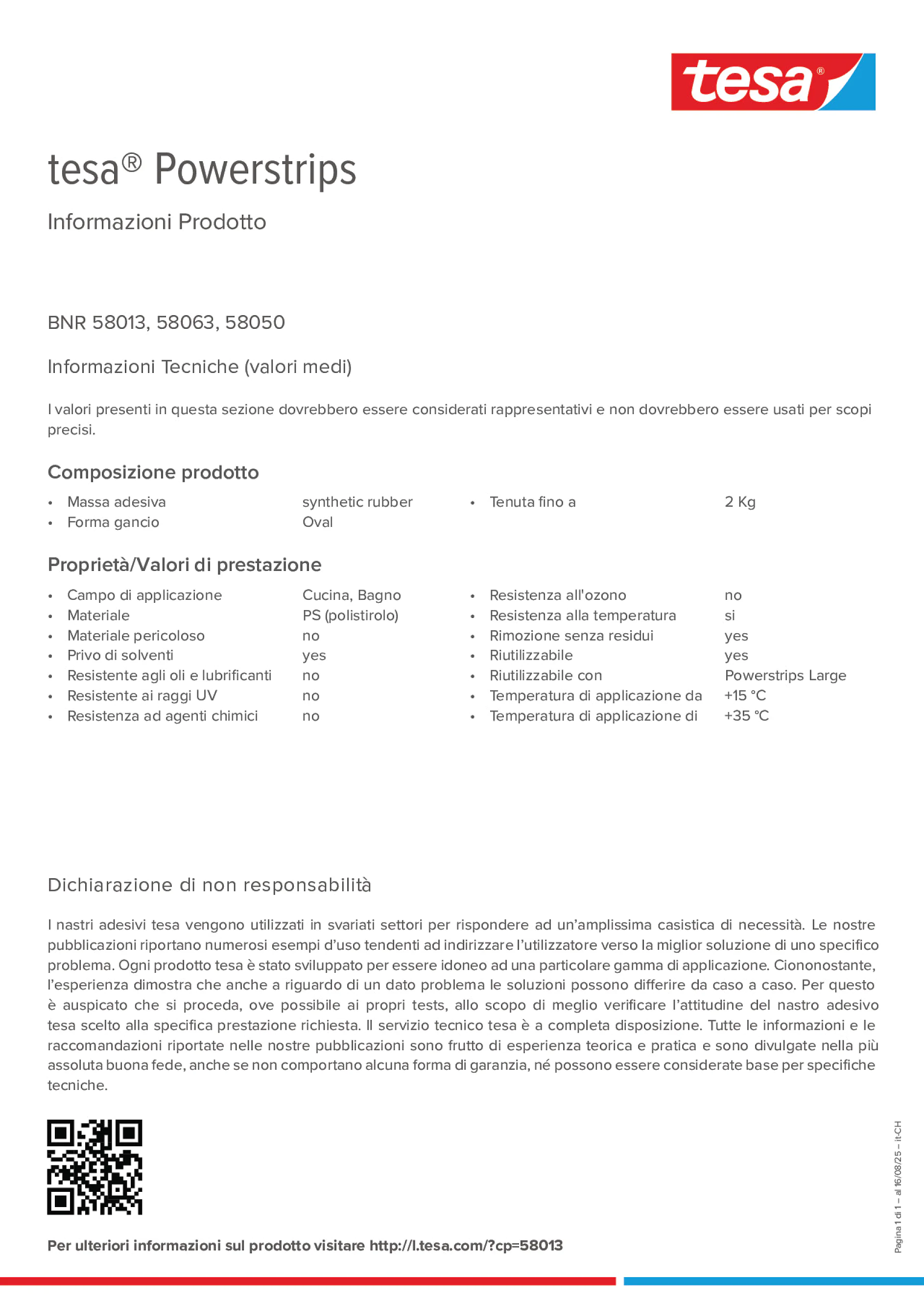Product information_tesa® Powerstrips 58050_de-CH_fr-CH