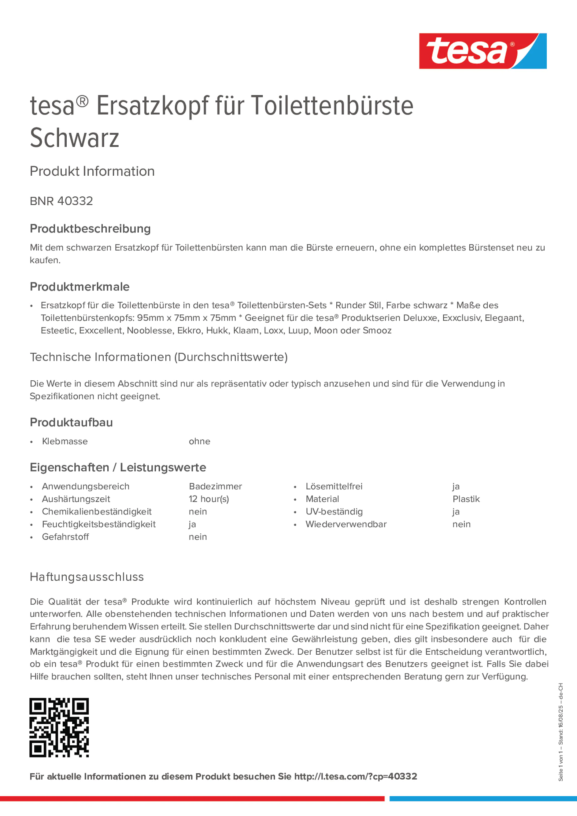 Product information_tesa® 40332_de-CH_fr-CH Product information_tesa® 40332_de-CH_fr-CH