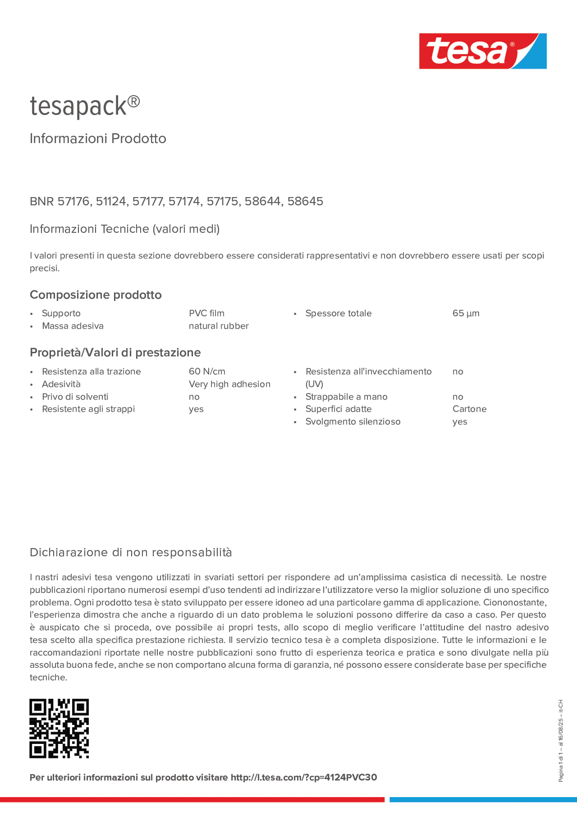 Product information_tesapack® 4124PVC30_de-CH_fr-CH
