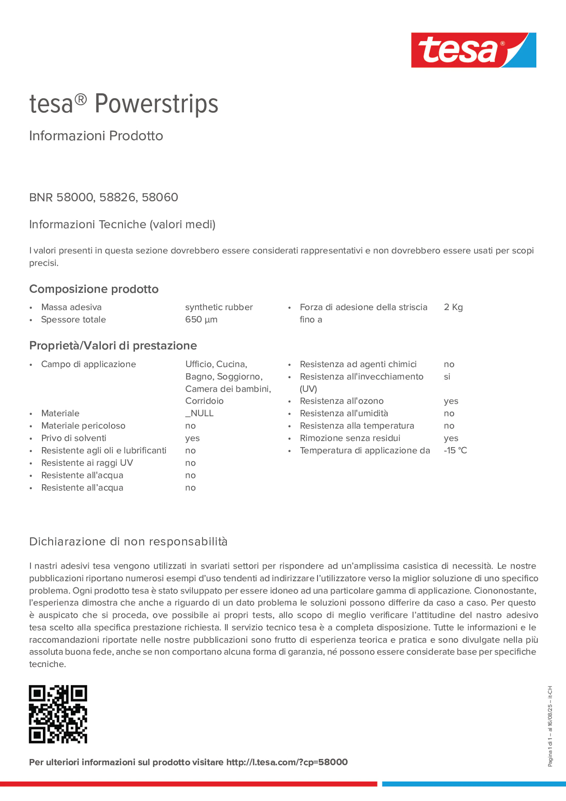 Product information_tesa® Powerstrips 58060_de-CH_fr-CH