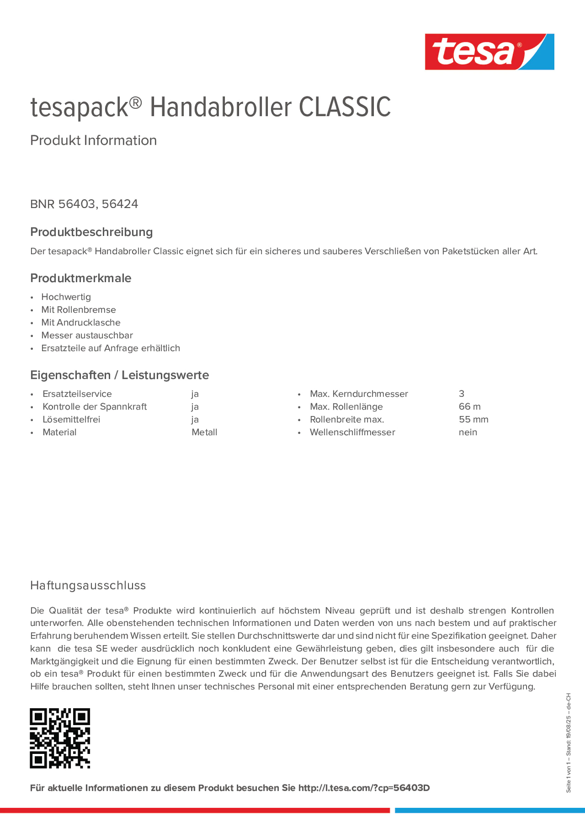 Product information_tesapack® 56403_de-CH_fr-CH