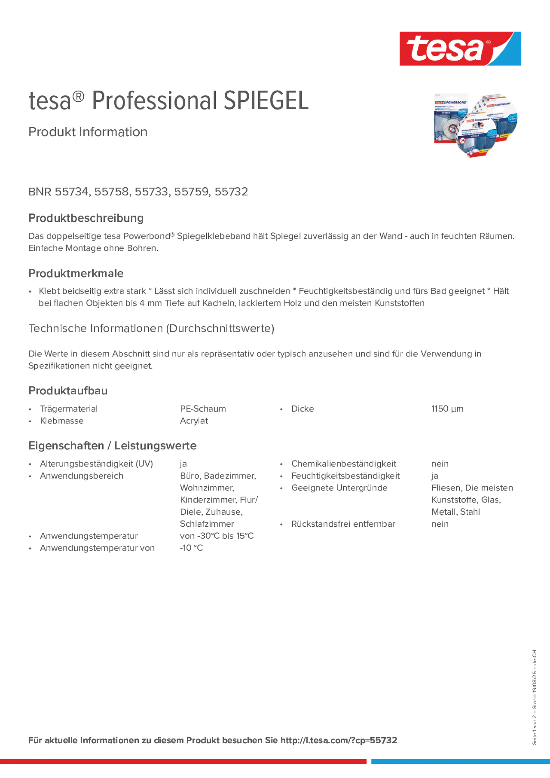 Product information_tesa® Professional 55733_de-CH_fr-CH