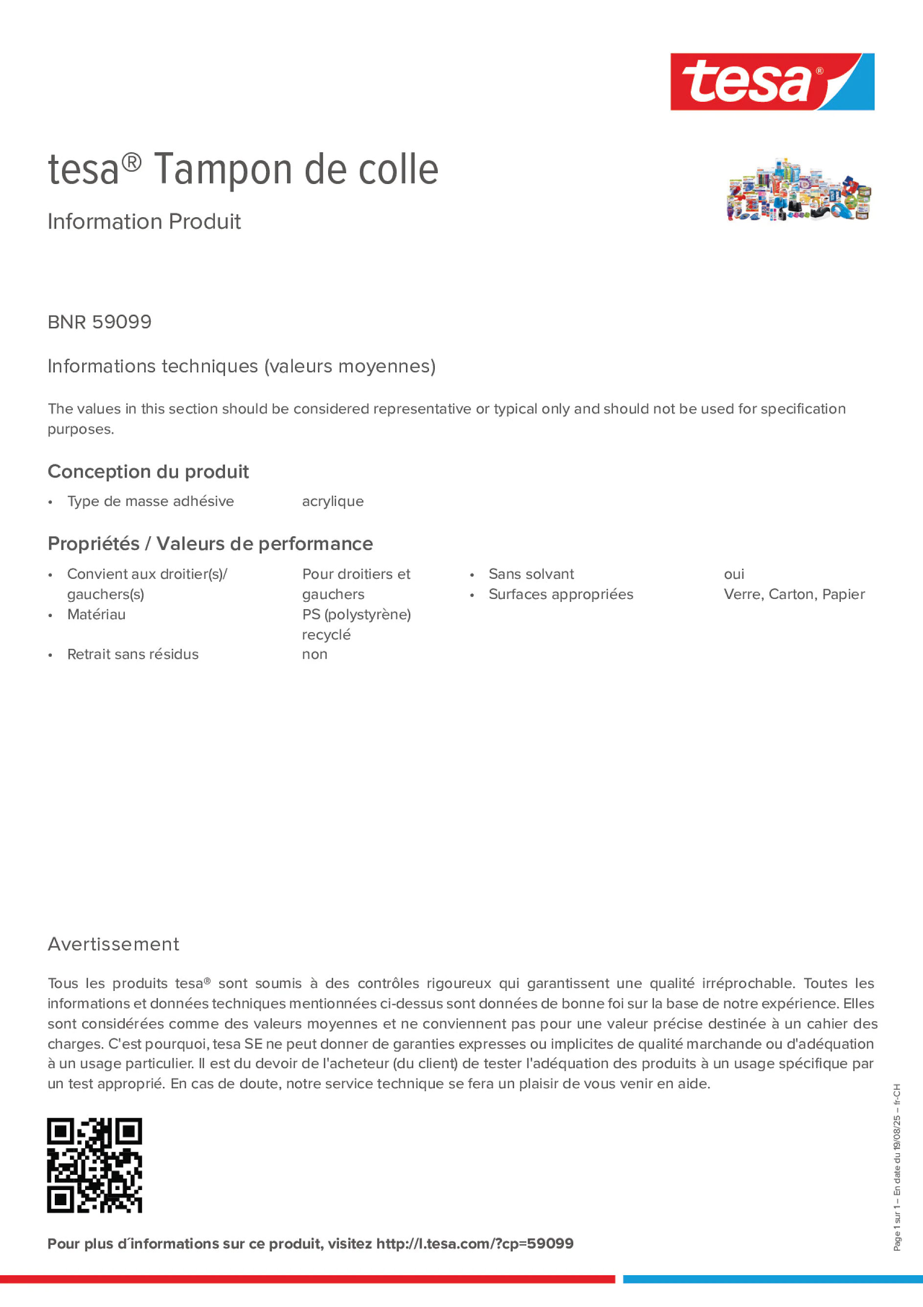 Product information_tesa® 59099_de-CH_fr-CH