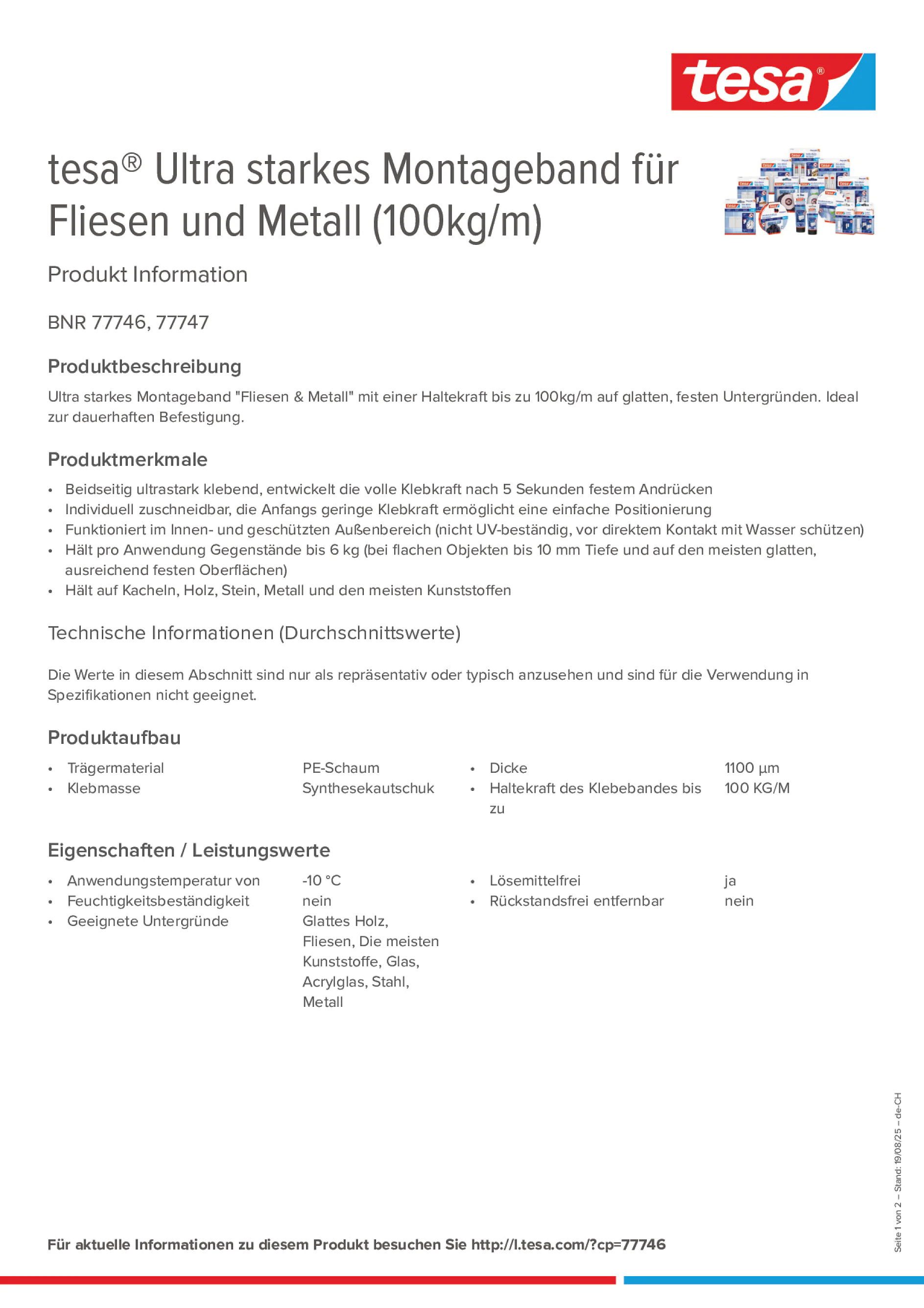 Product information_tesa® 77746_de-CH_fr-CH