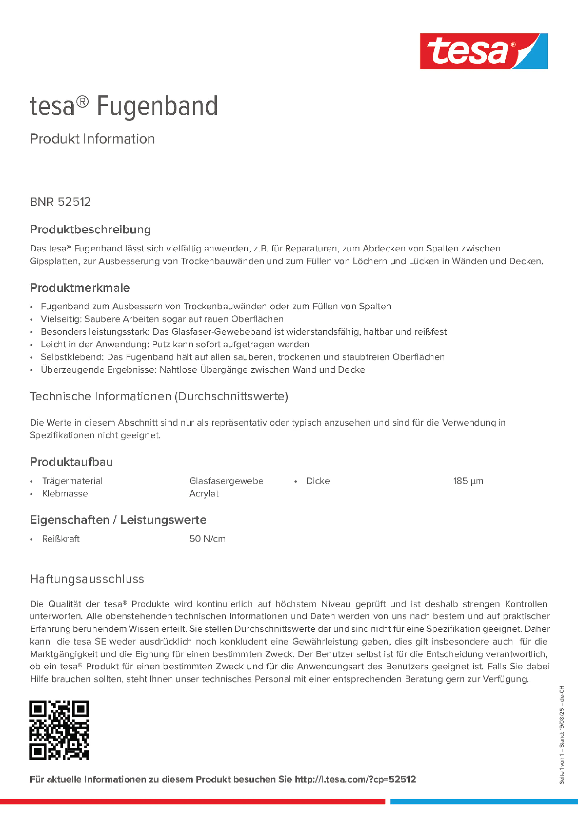 Product information_tesa® 52512_de-CH_fr-CH