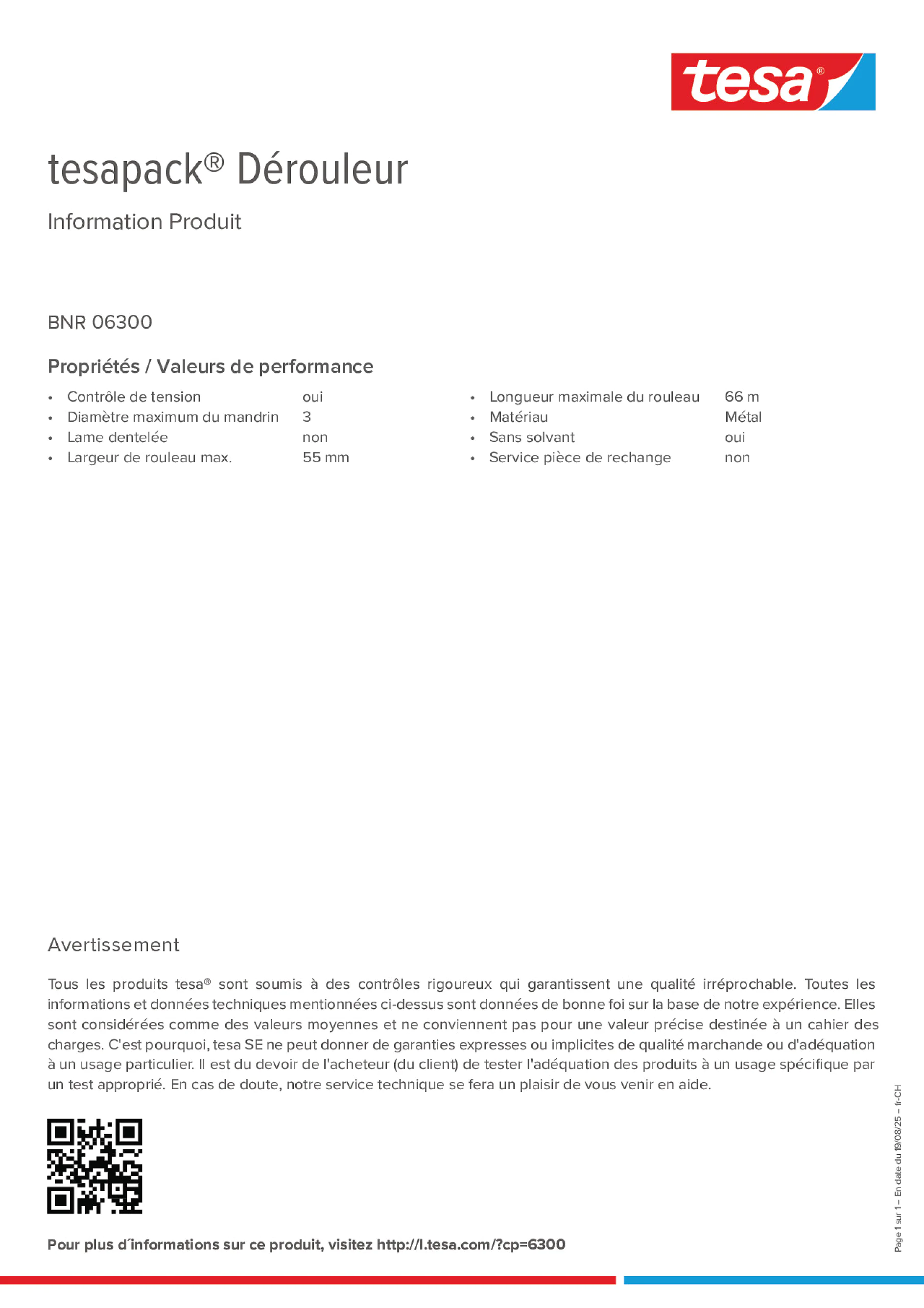 Product information_tesapack® 06300_de-CH_fr-CH
