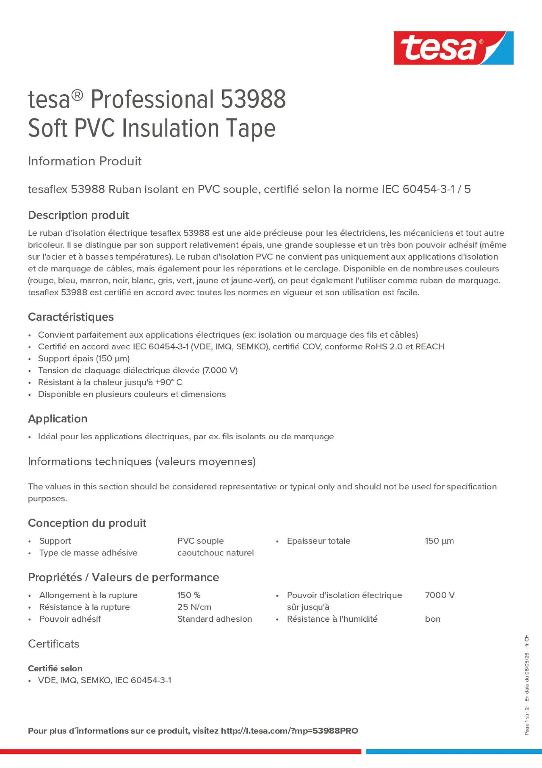 Product information_tesa® Professional 53988_de-CH_fr-CH_it-CH