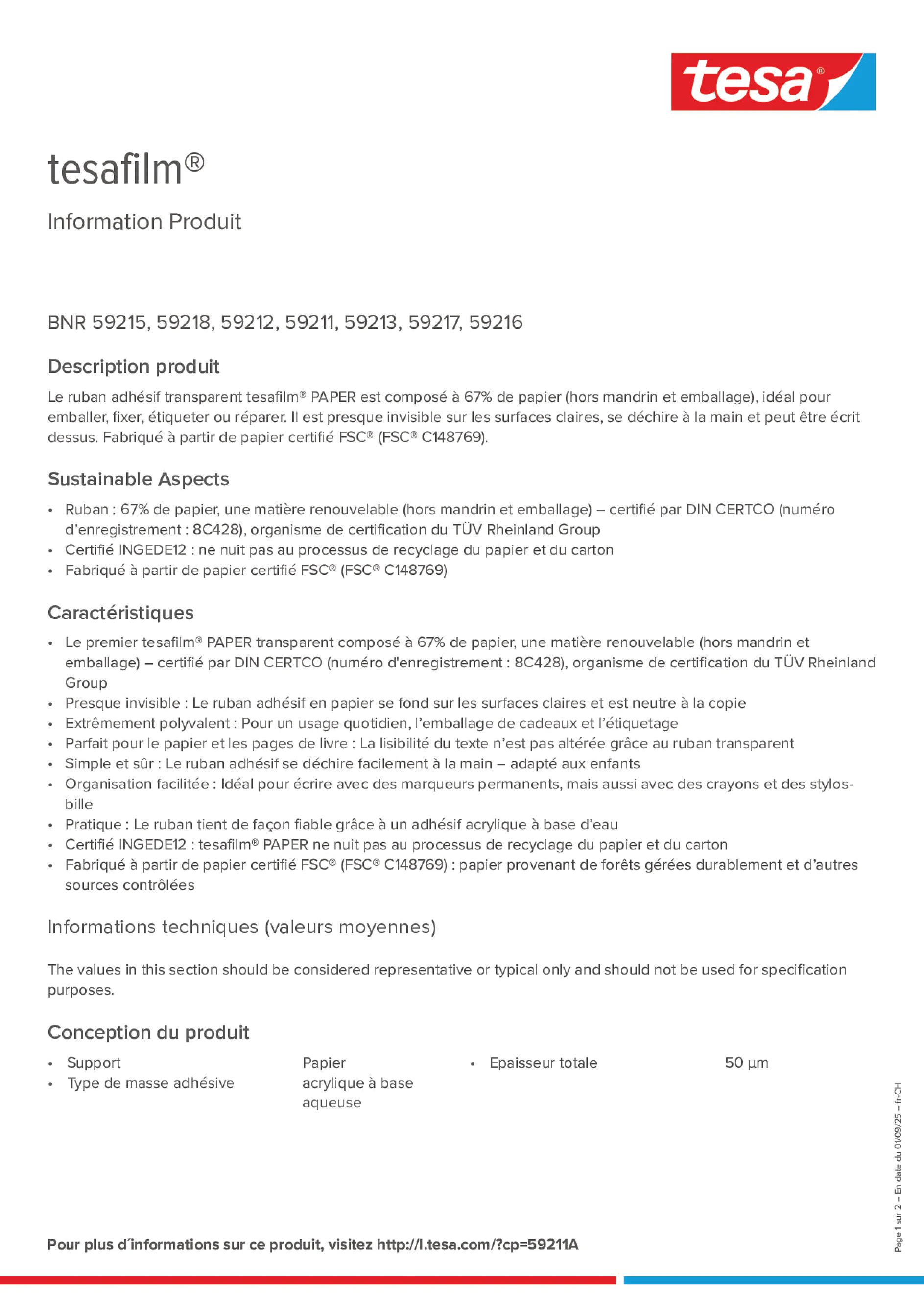 Product information_tesafilm® 59215_de-CH_fr-CH