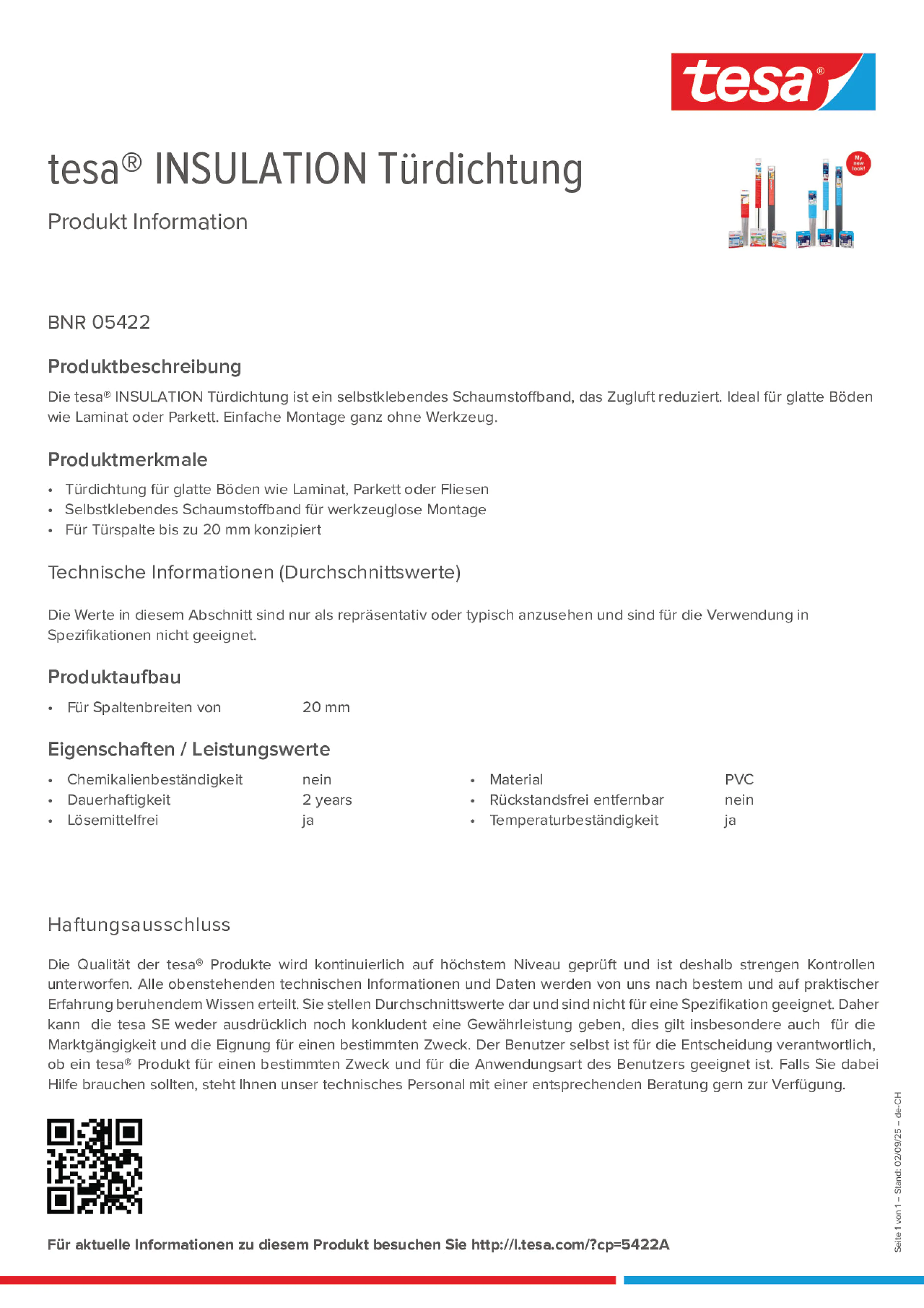 Product information_tesa® 05422_de-CH_fr-CH
