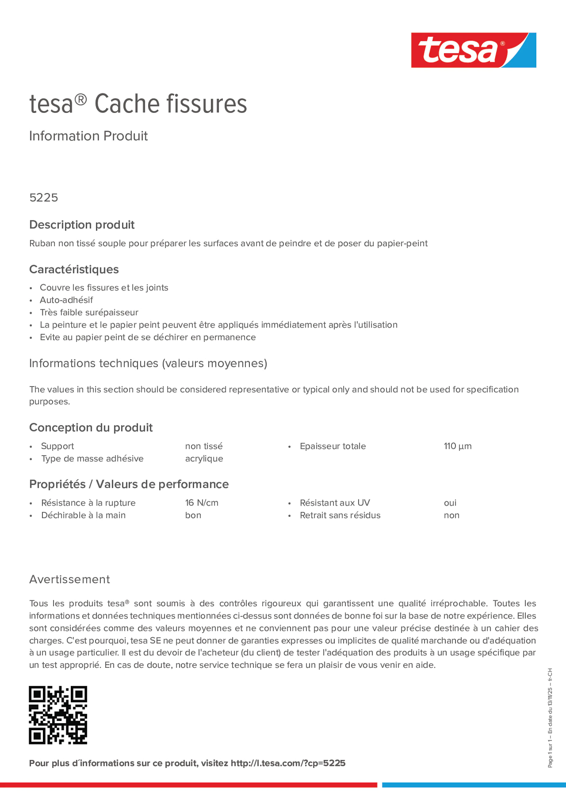 Product information_tesa® 05225_de-CH_fr-CH_it-CH