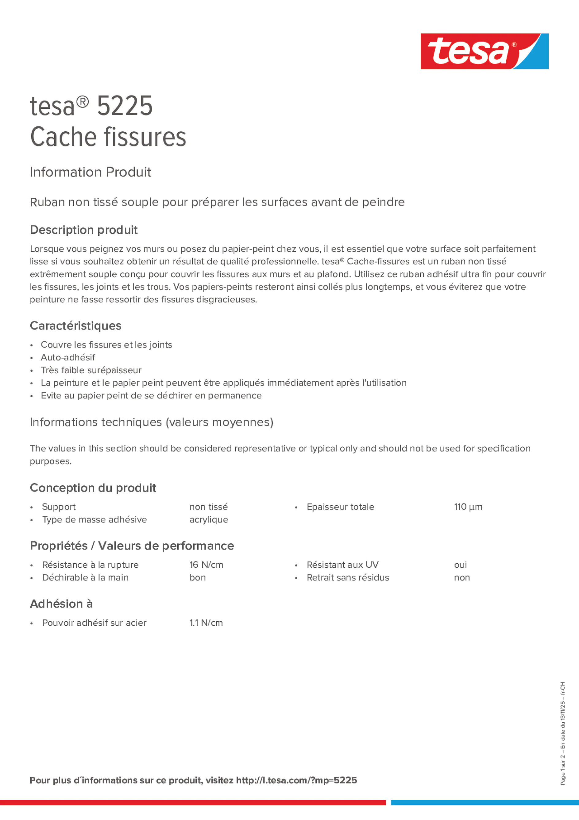 Product information_tesa® 05225_de-CH_fr-CH_it-CH