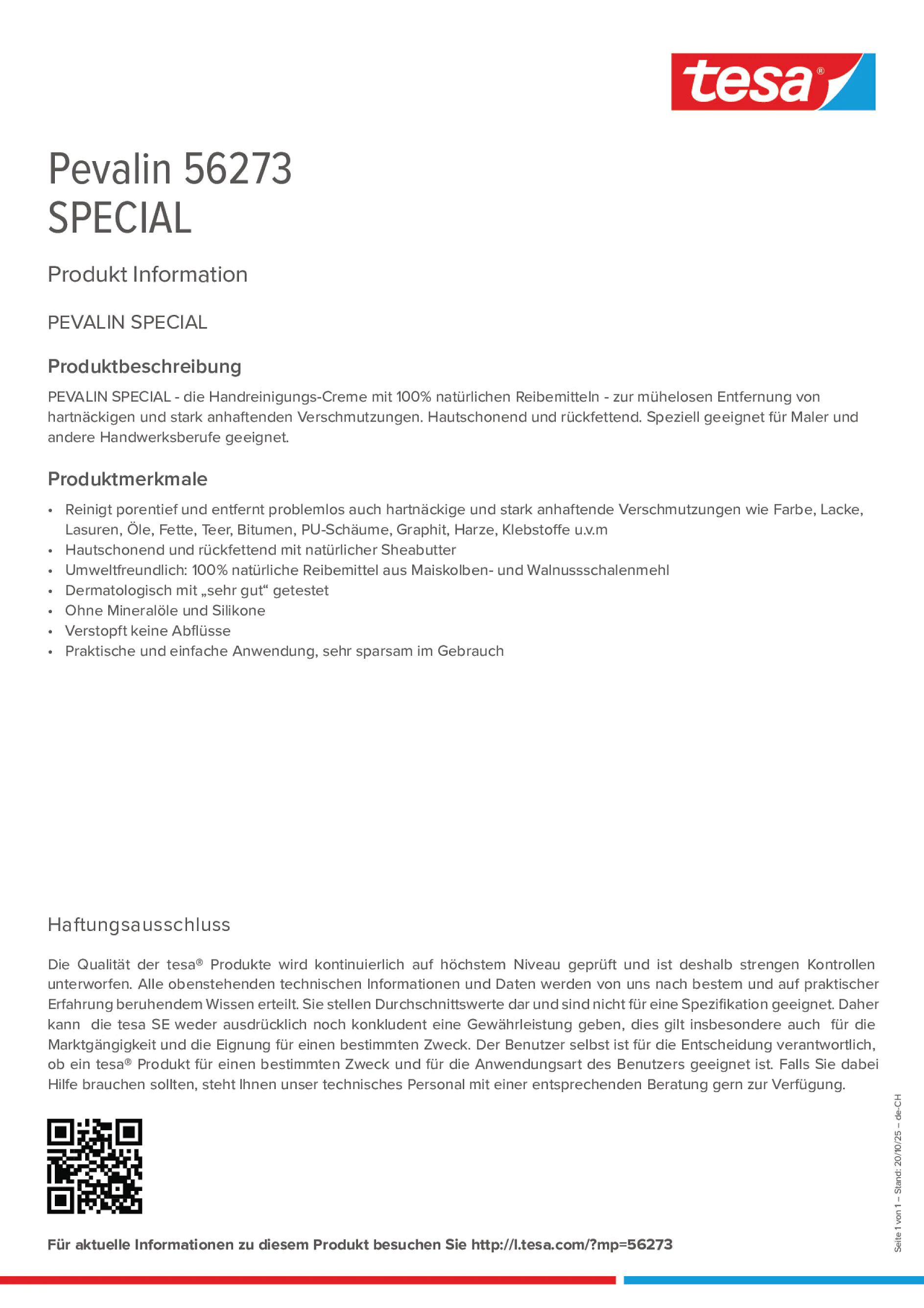 Product information_Pevalin 56273_de-CH_fr-CH