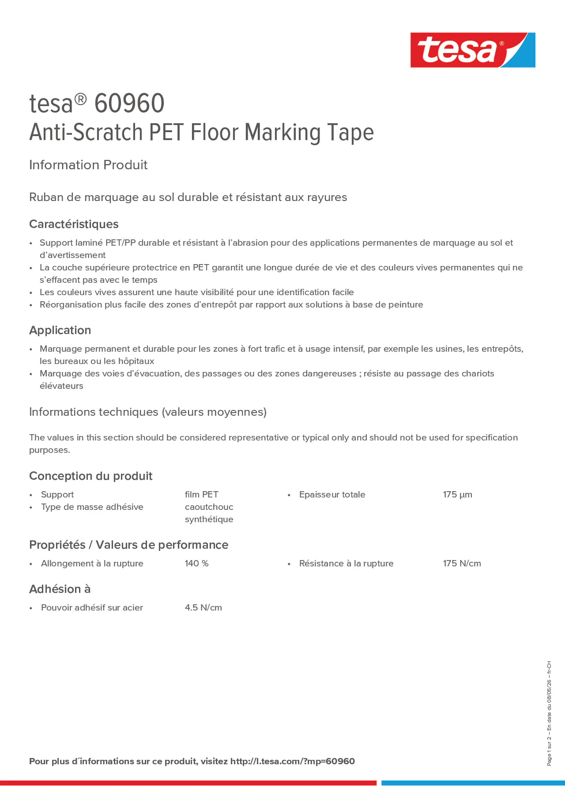 Product information_tesa® 60960_de-CH_fr-CH_it-CH