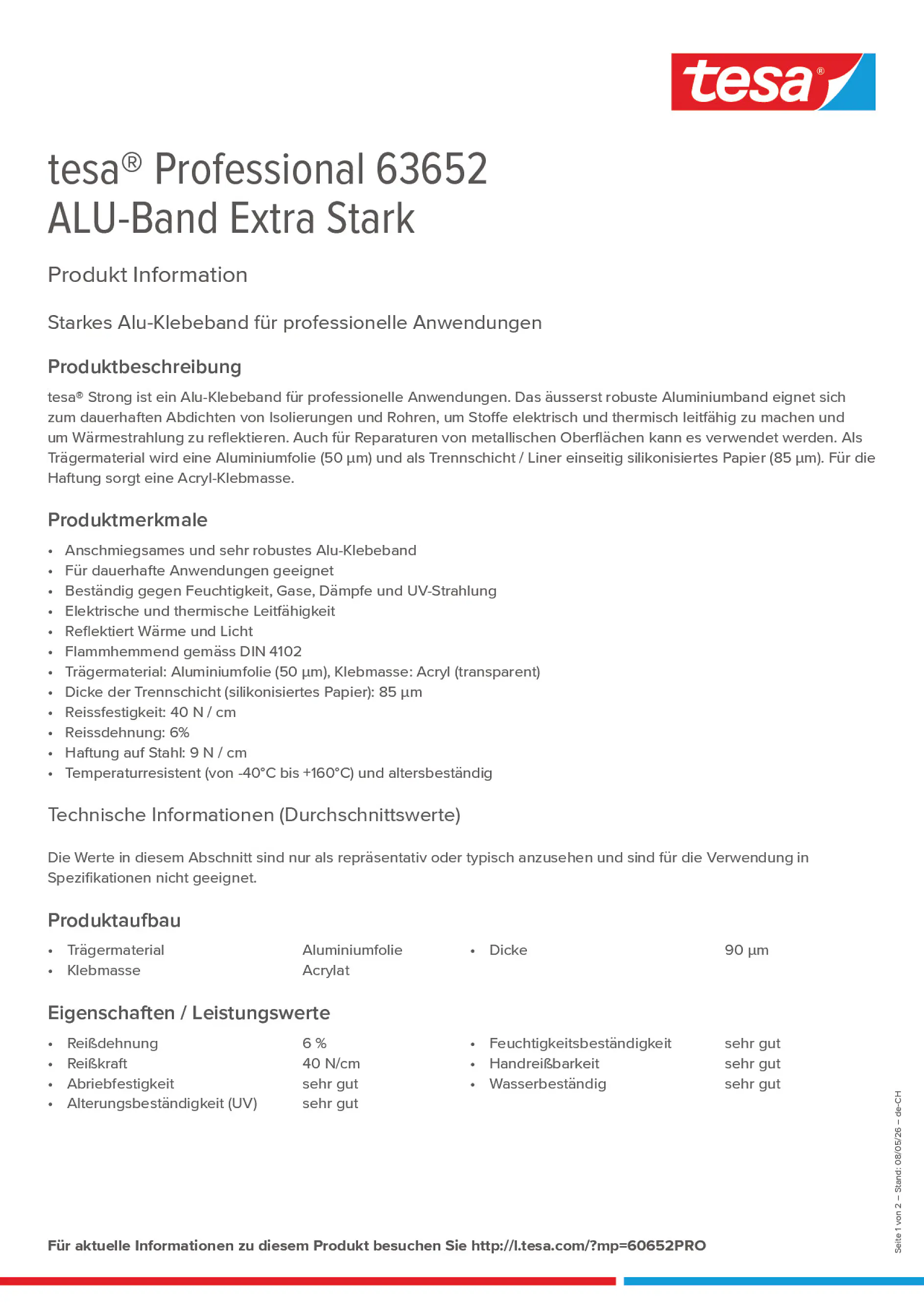 Product information_tesa® Professional 63652_de-CH_fr-CH_it-CH
