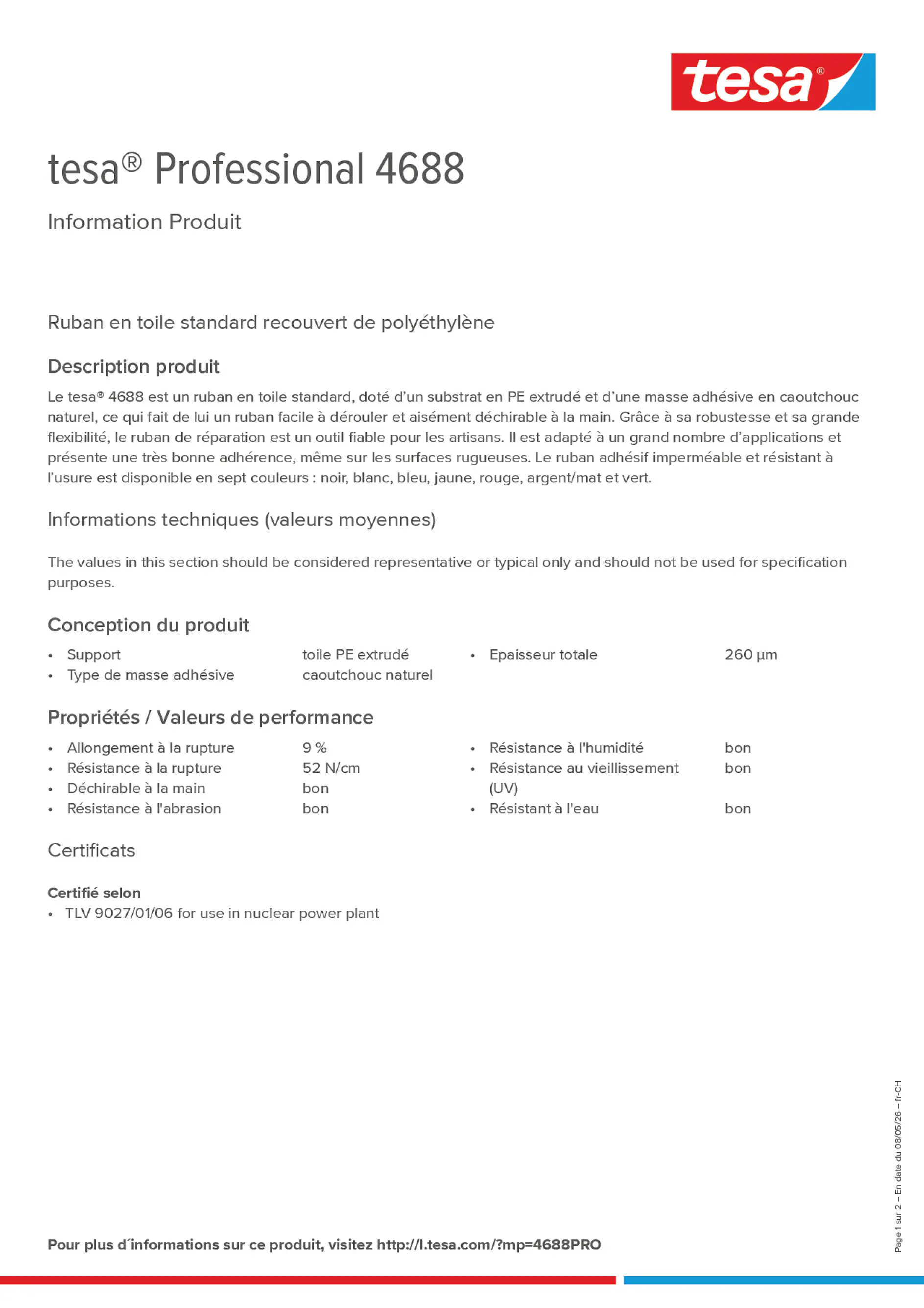 Product information_tesa® Professional 04688_de-CH_fr-CH_it-CH
