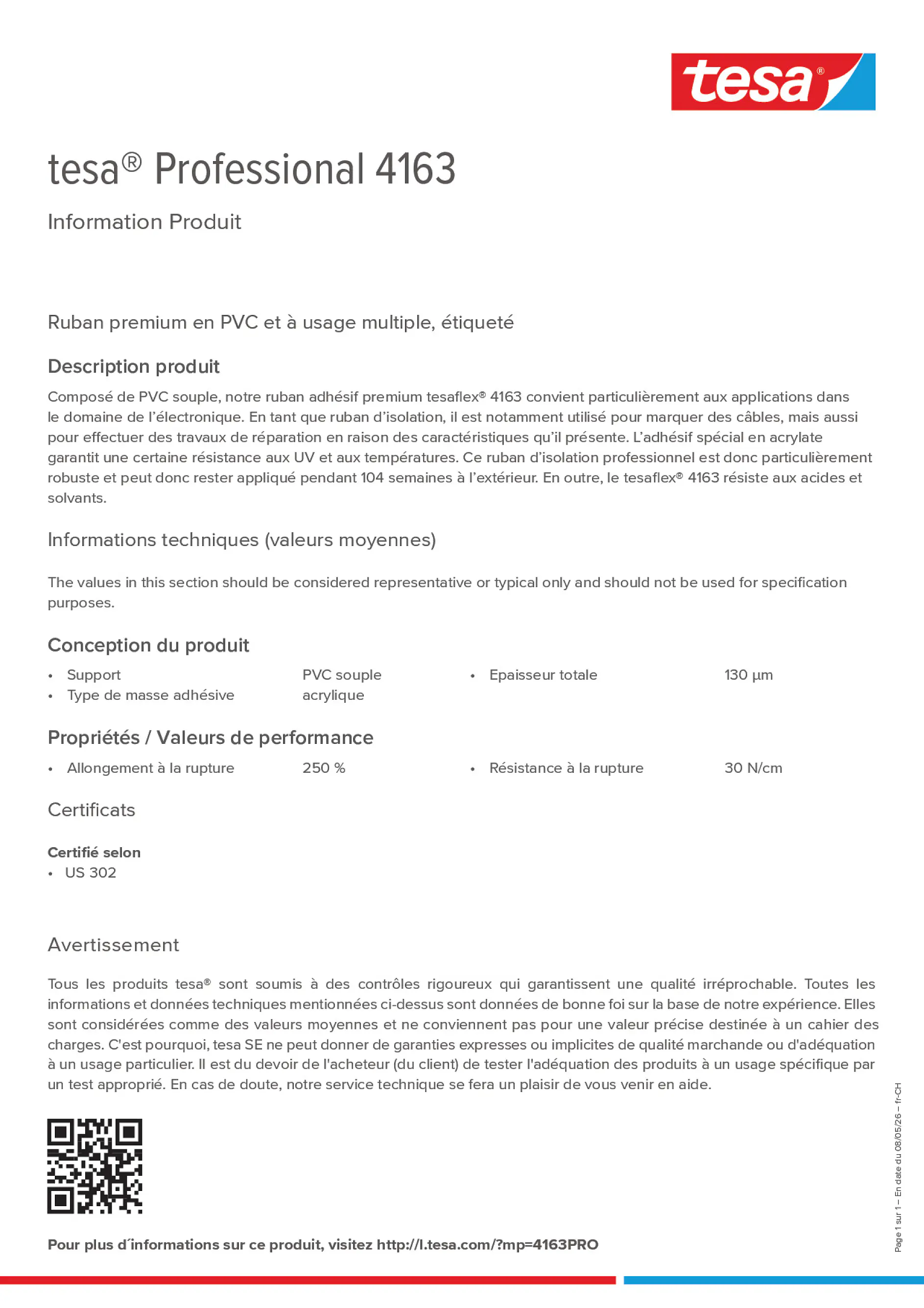 Product information_tesa® Professional 04163_de-CH_fr-CH_it-CH