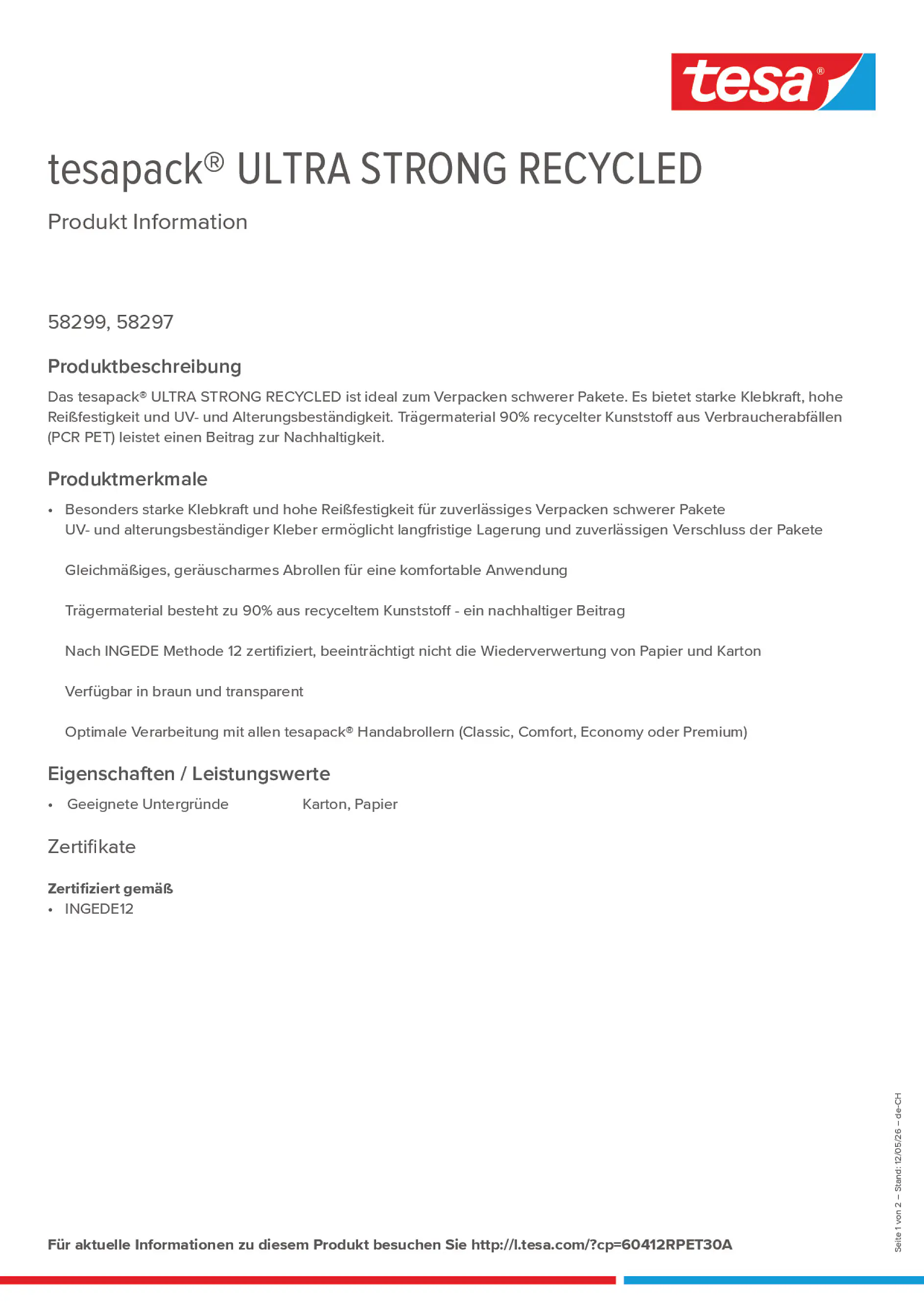 Product information_tesapack® 60412RPET30A_de-CH_fr-CH_it-CH