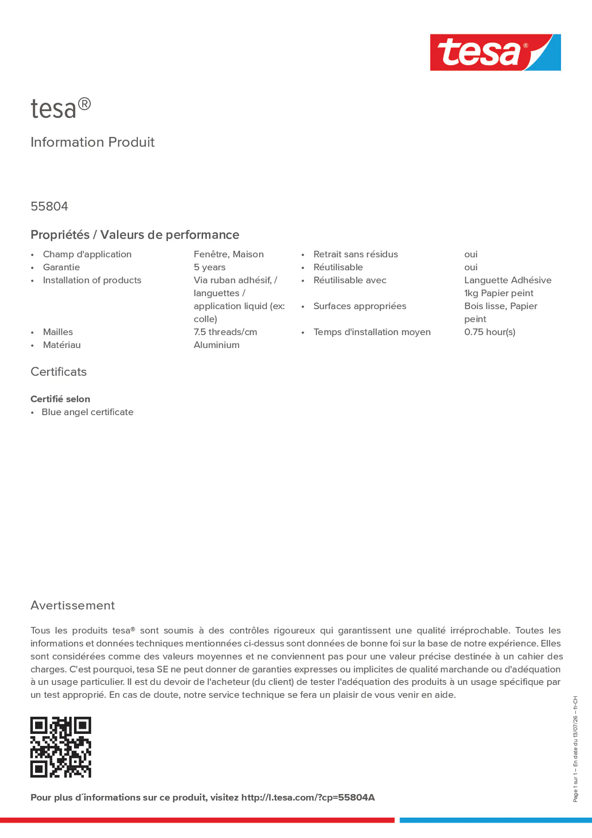 Product information_tesa® 55804A_de-CH_fr-CH_it-CH