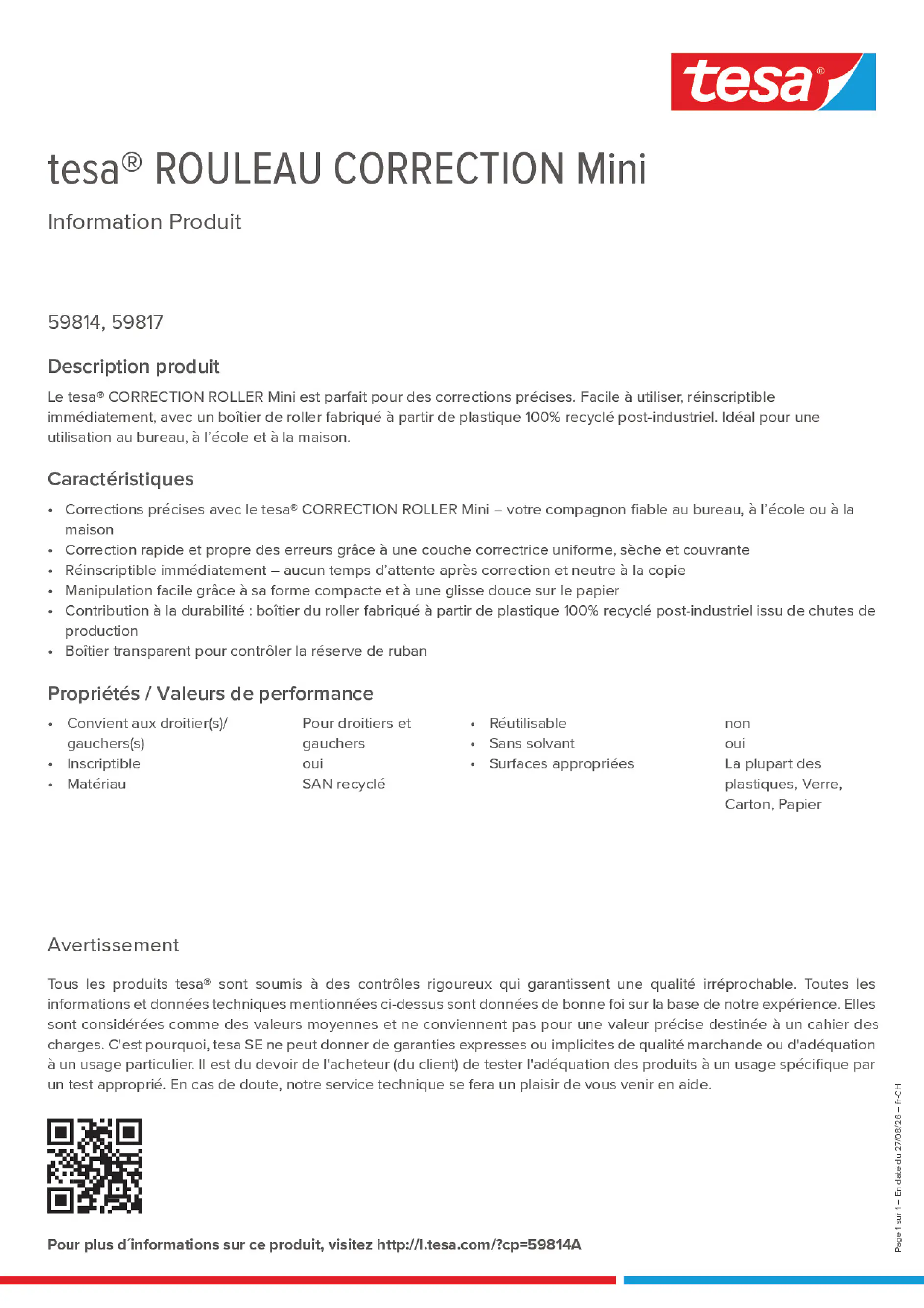 Product information_tesa® 59814A_de-CH_fr-CH_it-CH
