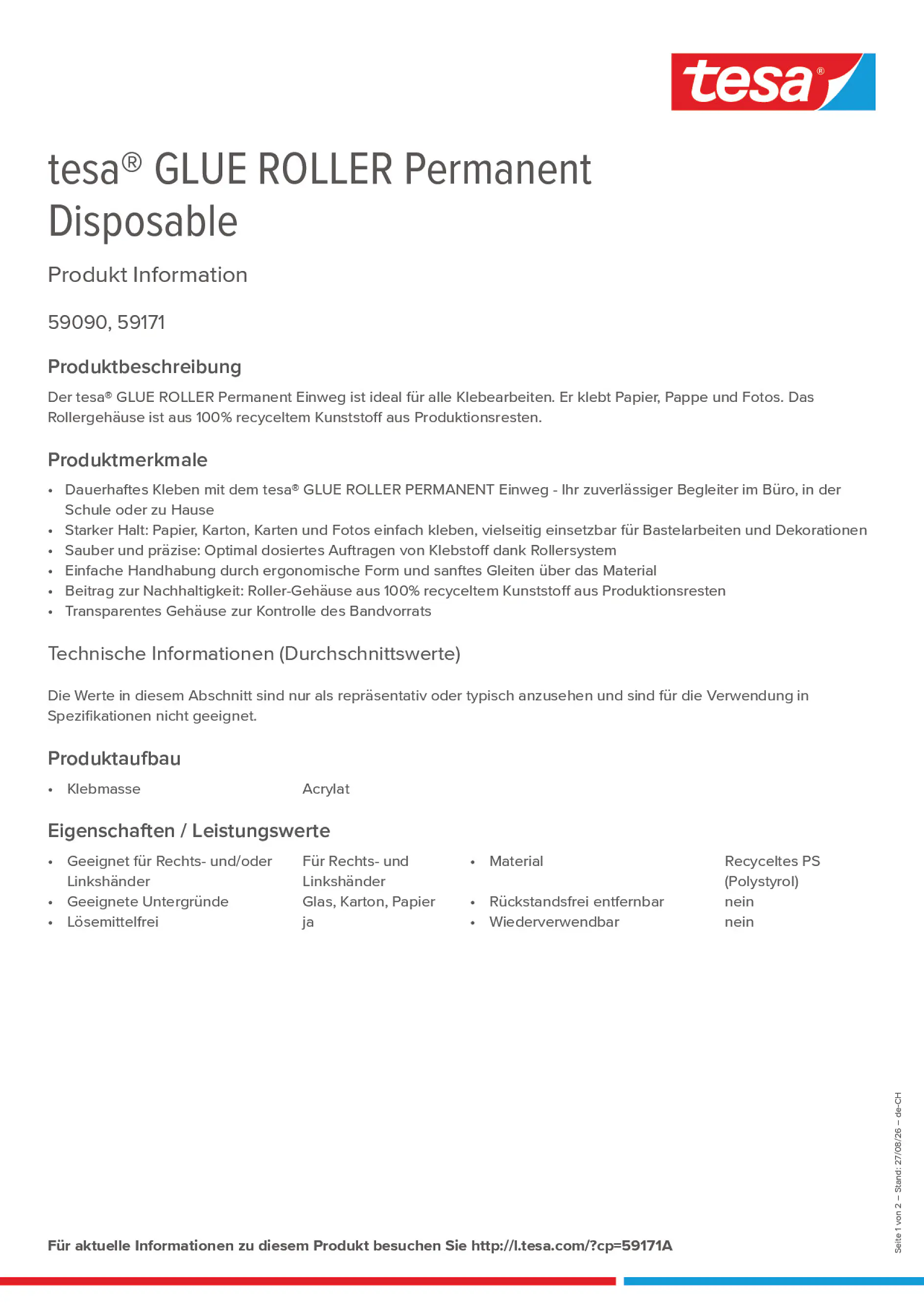 Product information_tesa® 59171A_de-CH_fr-CH_it-CH