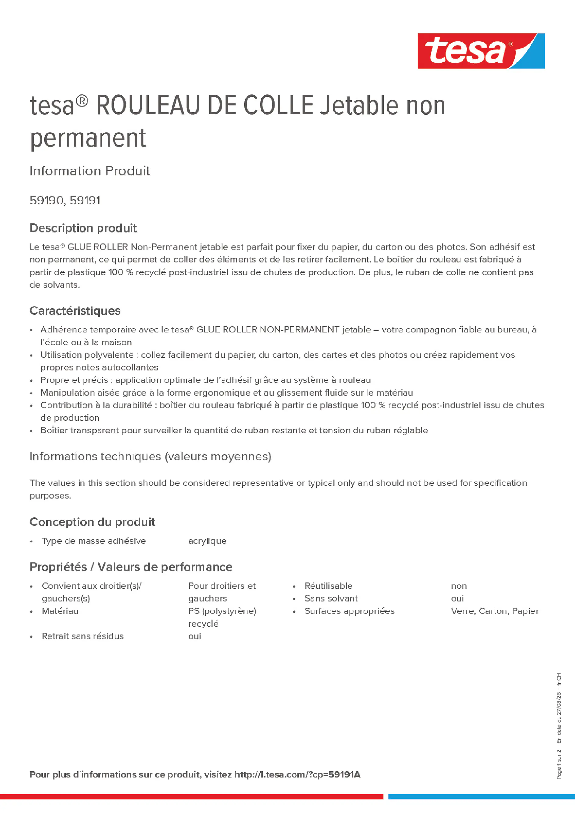 Product information_tesa® 59191A_de-CH_fr-CH_it-CH