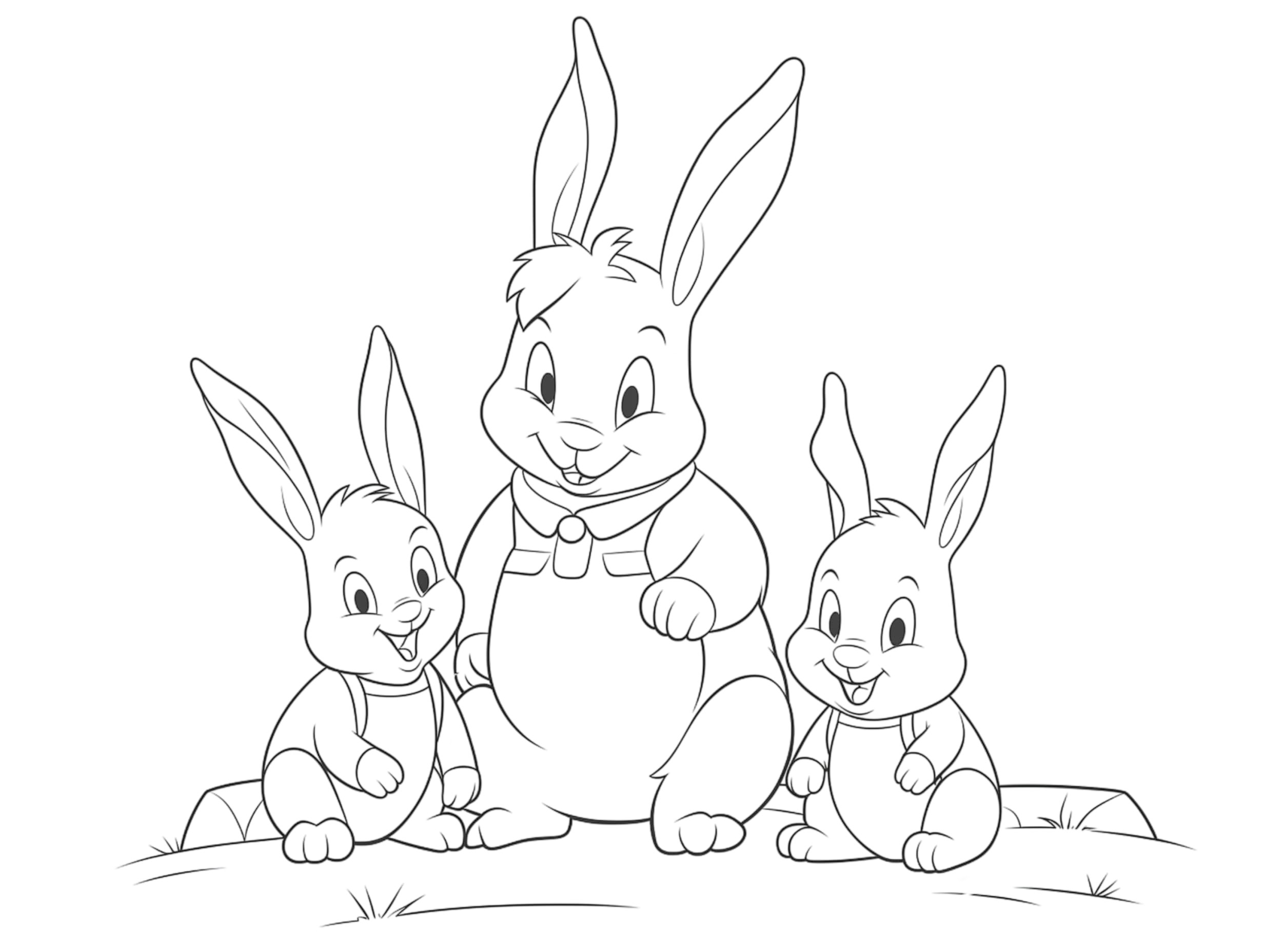 Bild von 11248586,1,vorlage-osterhase-mit-zwei-jungen-zum-ausmalen