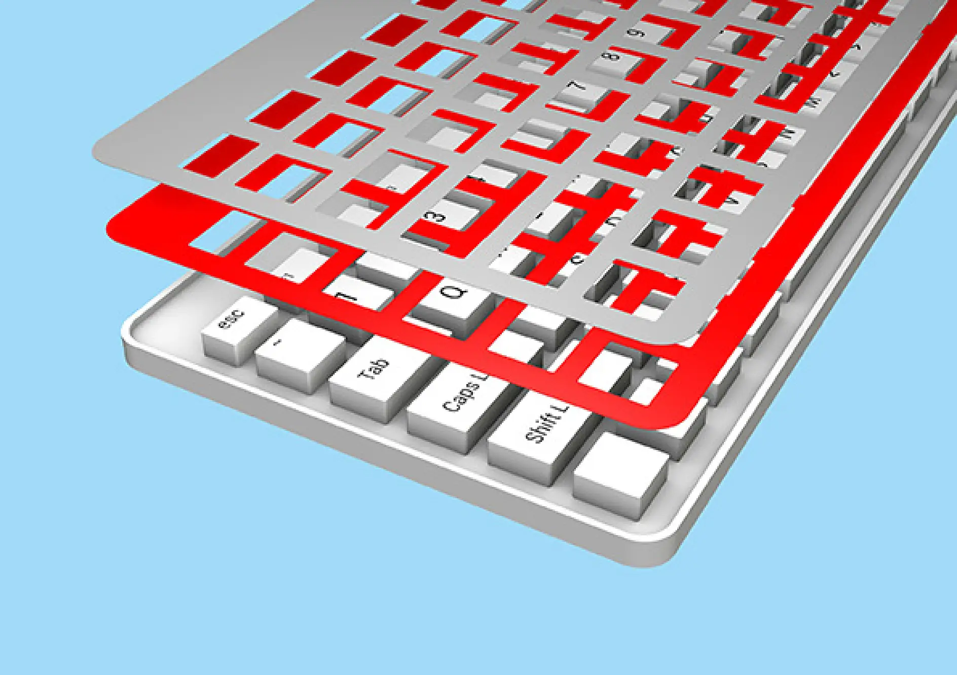 Montage von Tastaturen