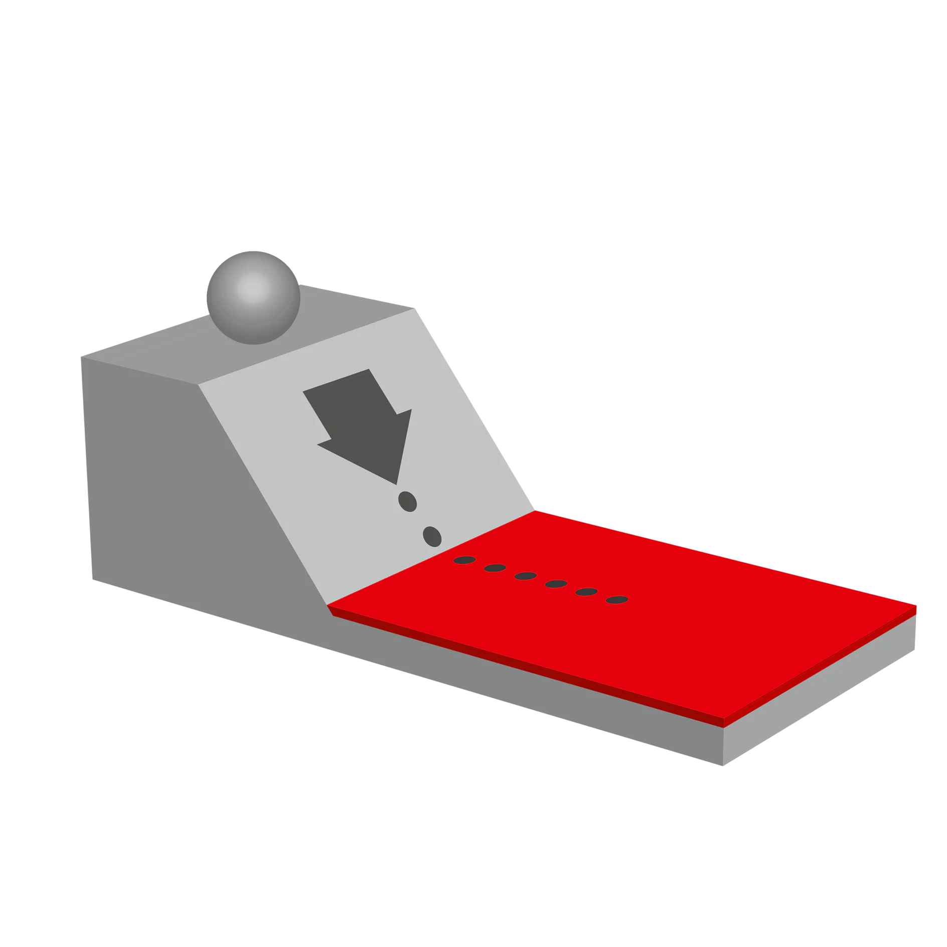 The Rolling Ball Test: To measure the tack a metal ball is rolled over the sticky side of a tape. The shorter the distance the ball covers, the higher the tack.