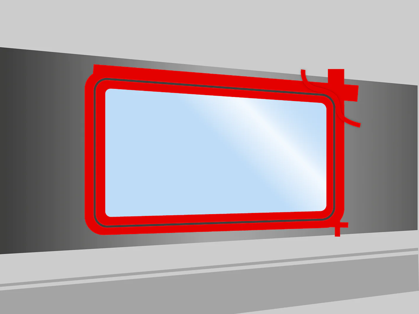 Abdecken um Fensterdichtungen