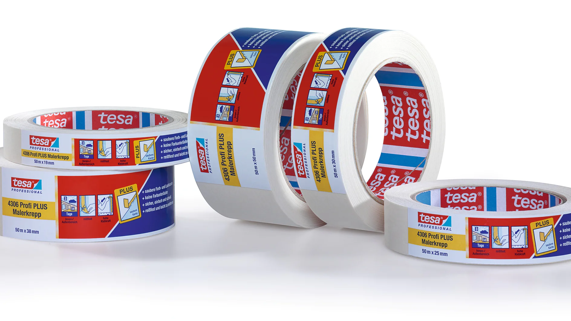 Für Profis von Profis: Mit dem neuen Abdeckband tesa® 4306 Profi PLUS erzielen Maler und Lackierer optimale Arbeitsergebnisse.