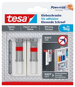 Bohrer und Dübel können im Schrank bleiben, wenn die Klebeschraube ins Spiel kommt: Sie trägt ein Kilogramm, ist höhenverstellbar, spurlos wieder entfernbar und die perfekte Lösung für Objekte mit vorgebohrten Löchern.