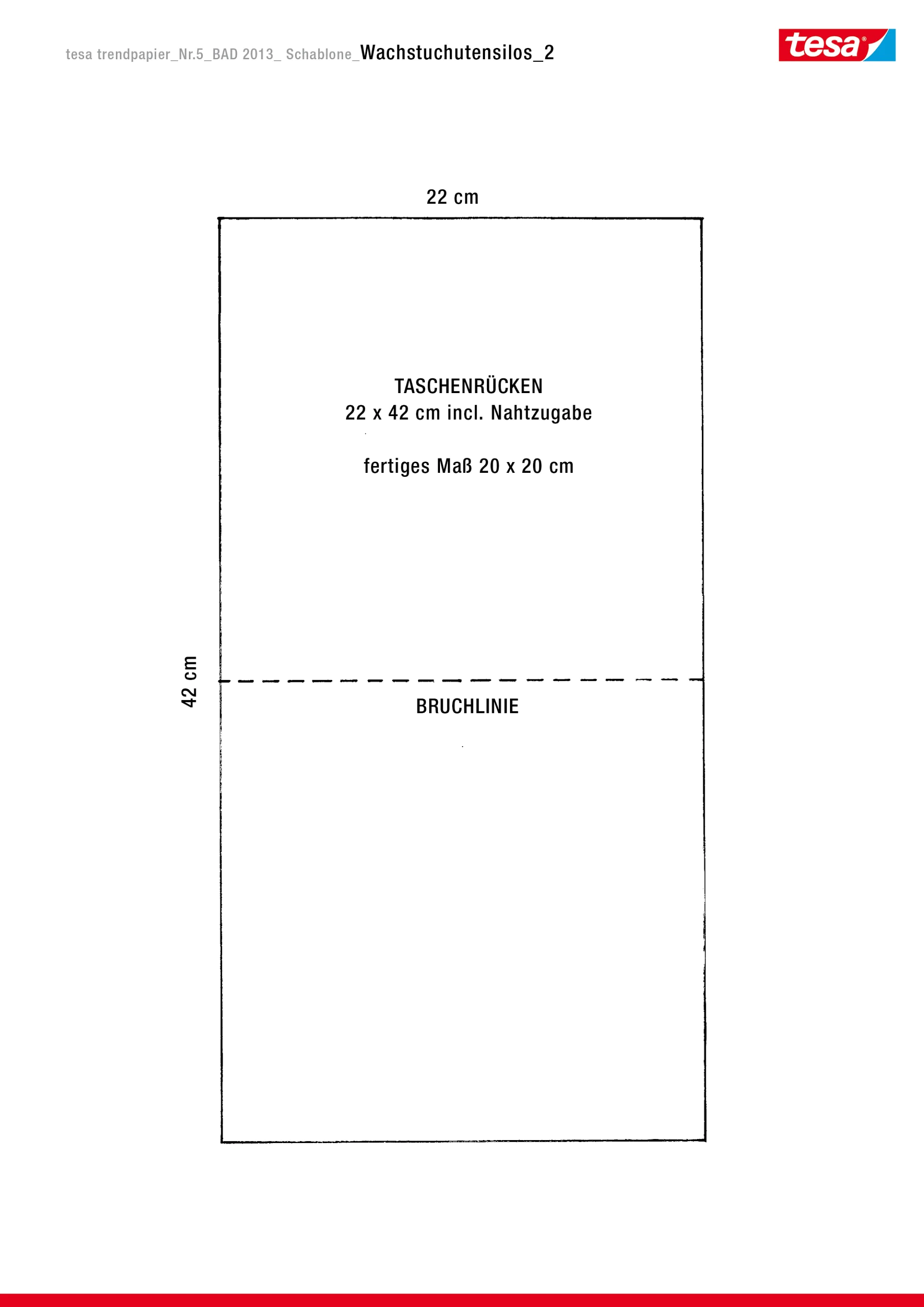 tesa trendpapier 5 / Idee 4: Wachstuchutensilos / Schablone 2