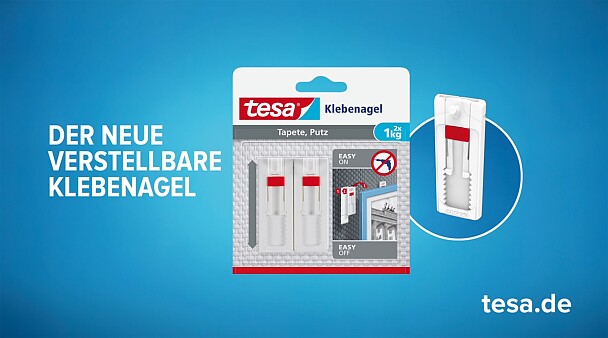 Tesa Klebenagel für Tapeten und Putz (max. 500 g Tesa Klebenagel für Tapeten und Putz (max. 500 g