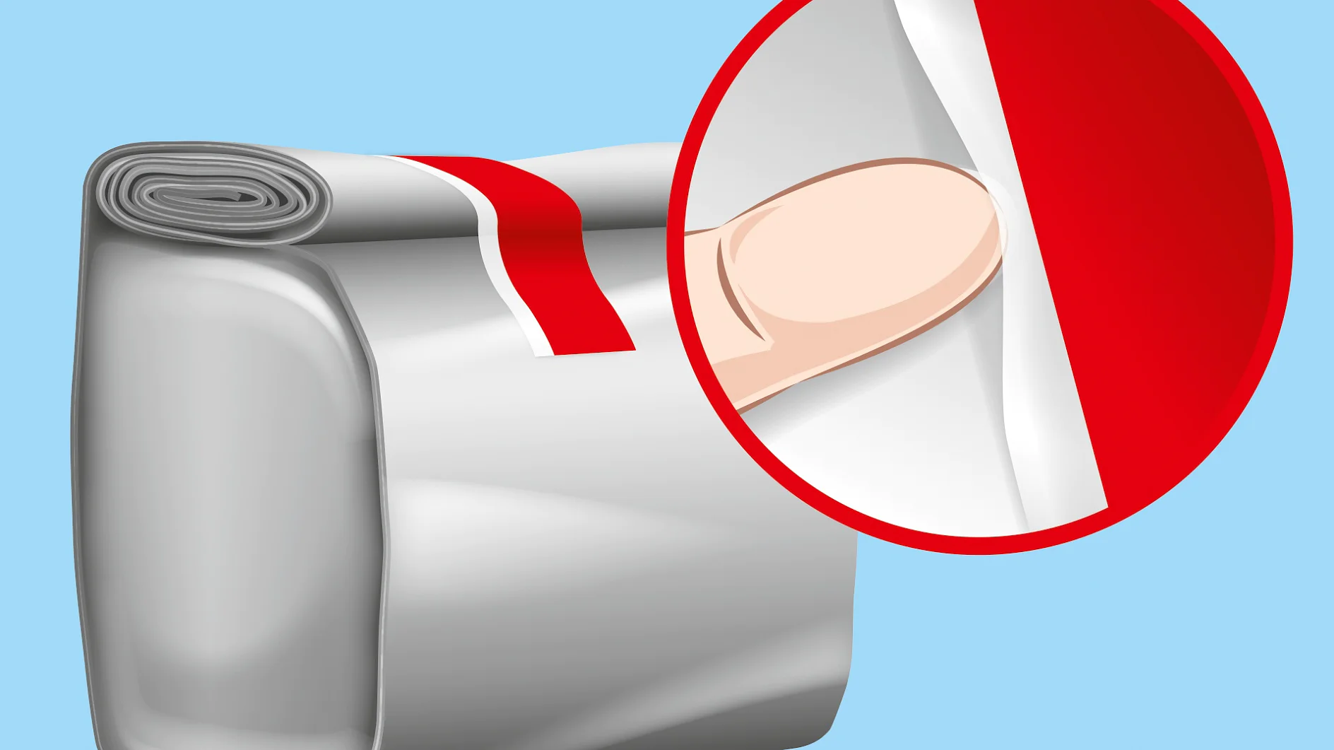 Wiederverschließbarer Beutelverschluss Fingerlift Die leistungsstarke Funktion tesa® Lift & Reseal ist ideal, um Beutel auf ganz einfache Weise mehrmals wiederzuverschließen