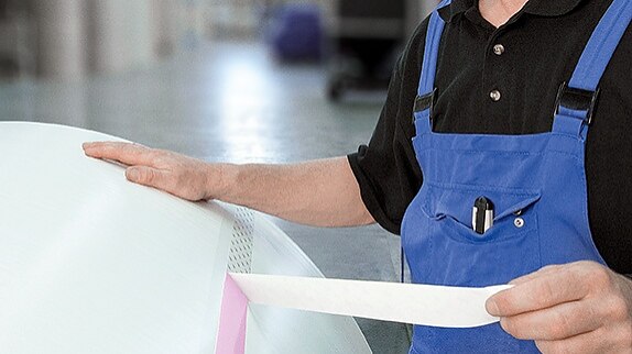 tesa® Ansatzbänder für Folienmaterialien Foto - Anwendung