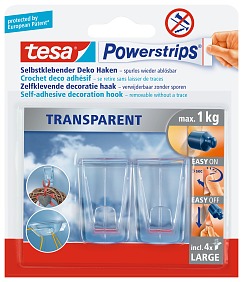 Deko-Artikel, die nicht mehr als maximal ein Kilogramm auf die Waage bringen, hängen sicher an diesen Haken, die dabei kaum zu sehen sind.