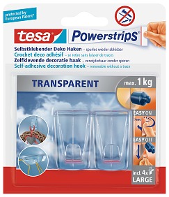 Deko-Artikel, die nicht mehr als maximal ein Kilogramm auf die Waage bringen, hängen sicher an diesen Haken, die dabei kaum zu sehen sind.