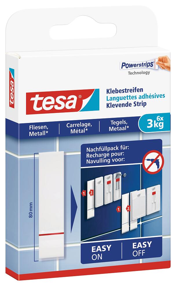 tesa® Klebestreifen für Fliesen und Metall (3kg) - tesa