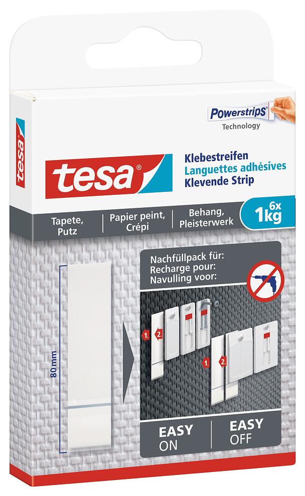 tesa® Klebestreifen für Tapeten und Putz (1kg) - tesa