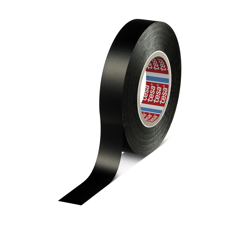 Tesa Klebeband Gewebeband Isolierband Tape PET-Wolle Textilband Schwarz 51608 