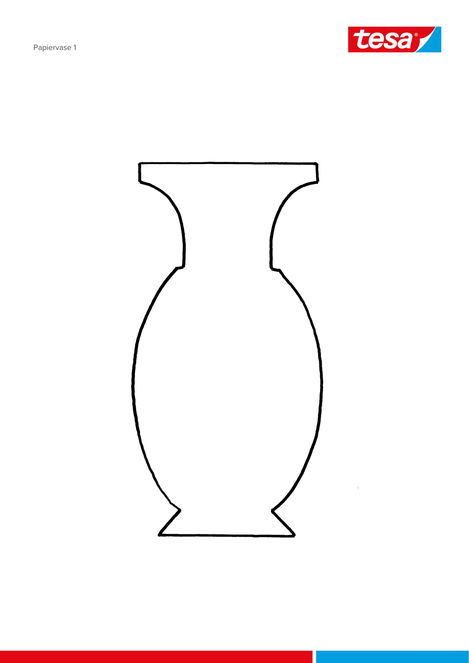 Schablone Vase zum ausdrucken