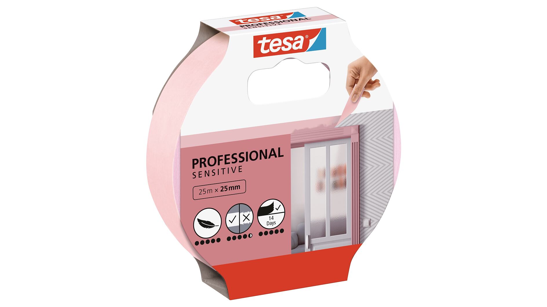 Buy tesa PRECISION SENSITIVE 04333-00020-02 Masking tape Präzisionskrepp®  Light pink (L x W) 50 m x 38 mm 1 pc(s)