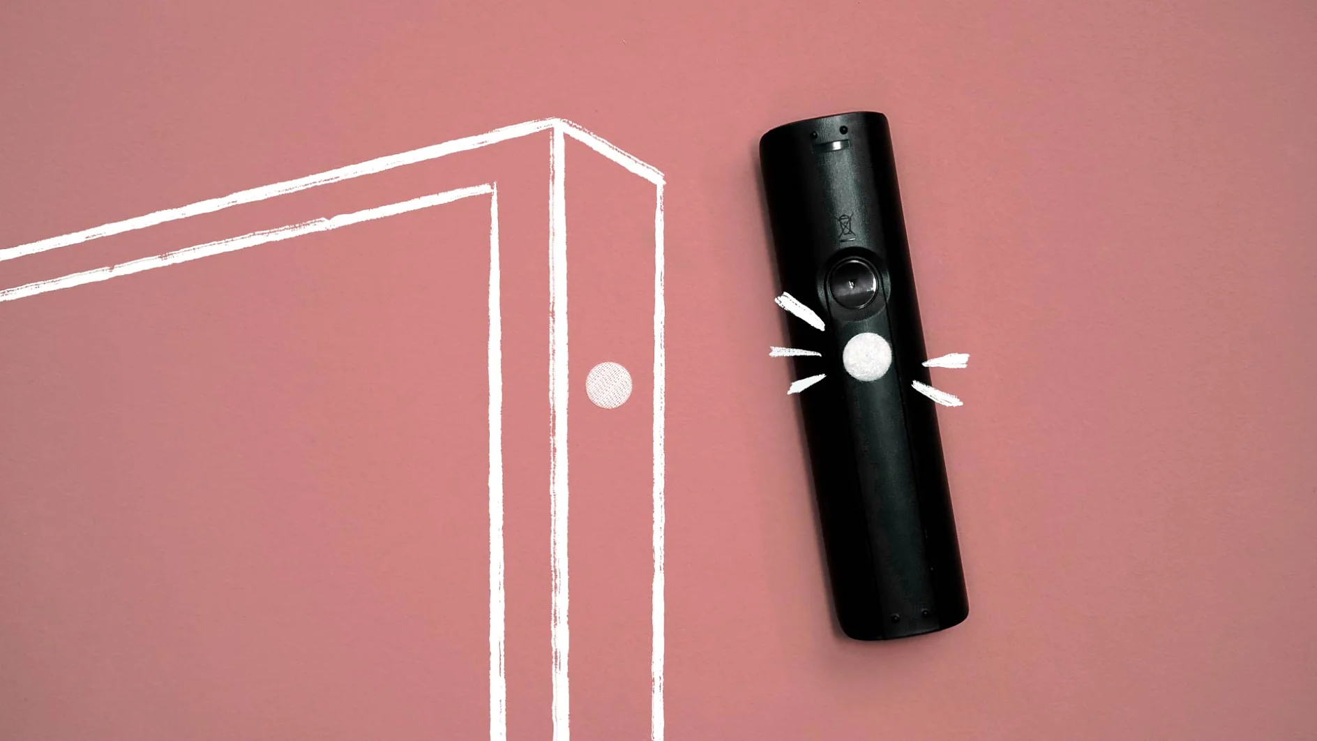 Aufräumen, Step 2: tesa® On & Off Klettpunkte auf TV und Fernbedienung