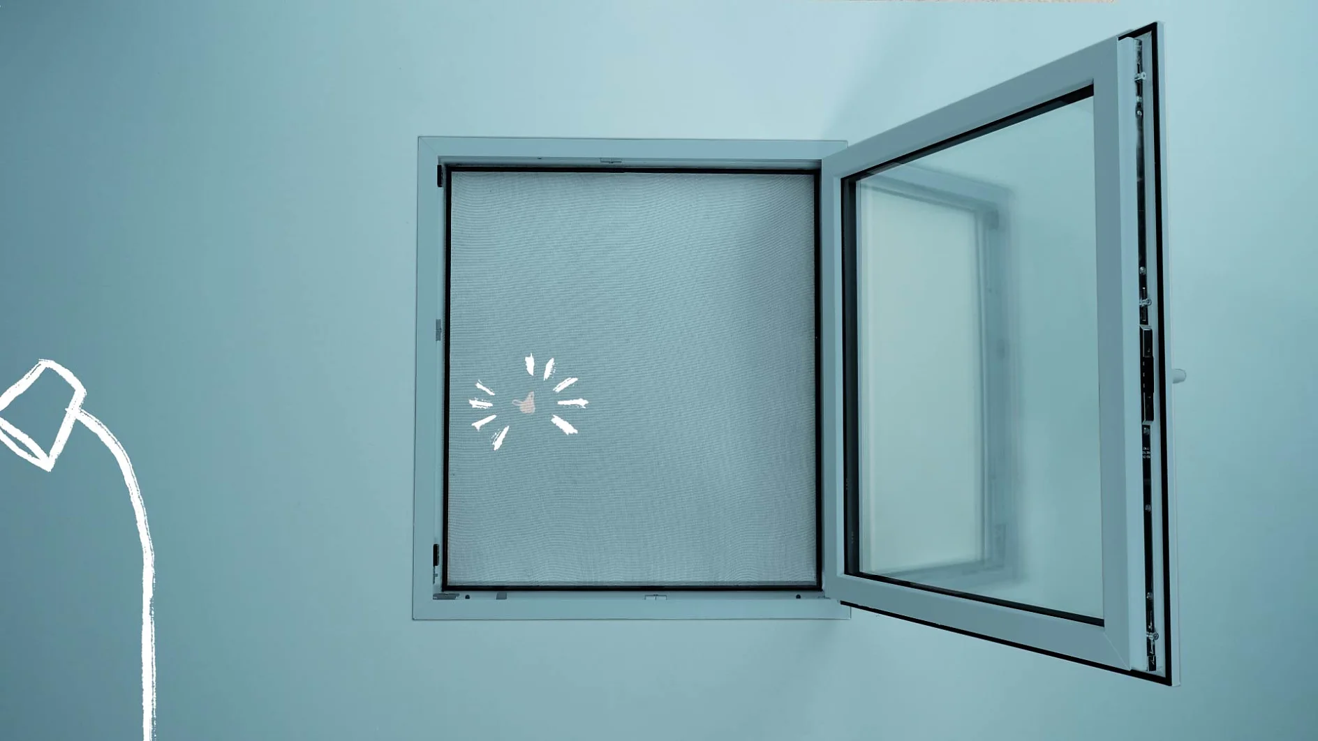 Fliegengitter Montage Anleitung, Step 5: Fliegengitter ist am Fenster angebracht